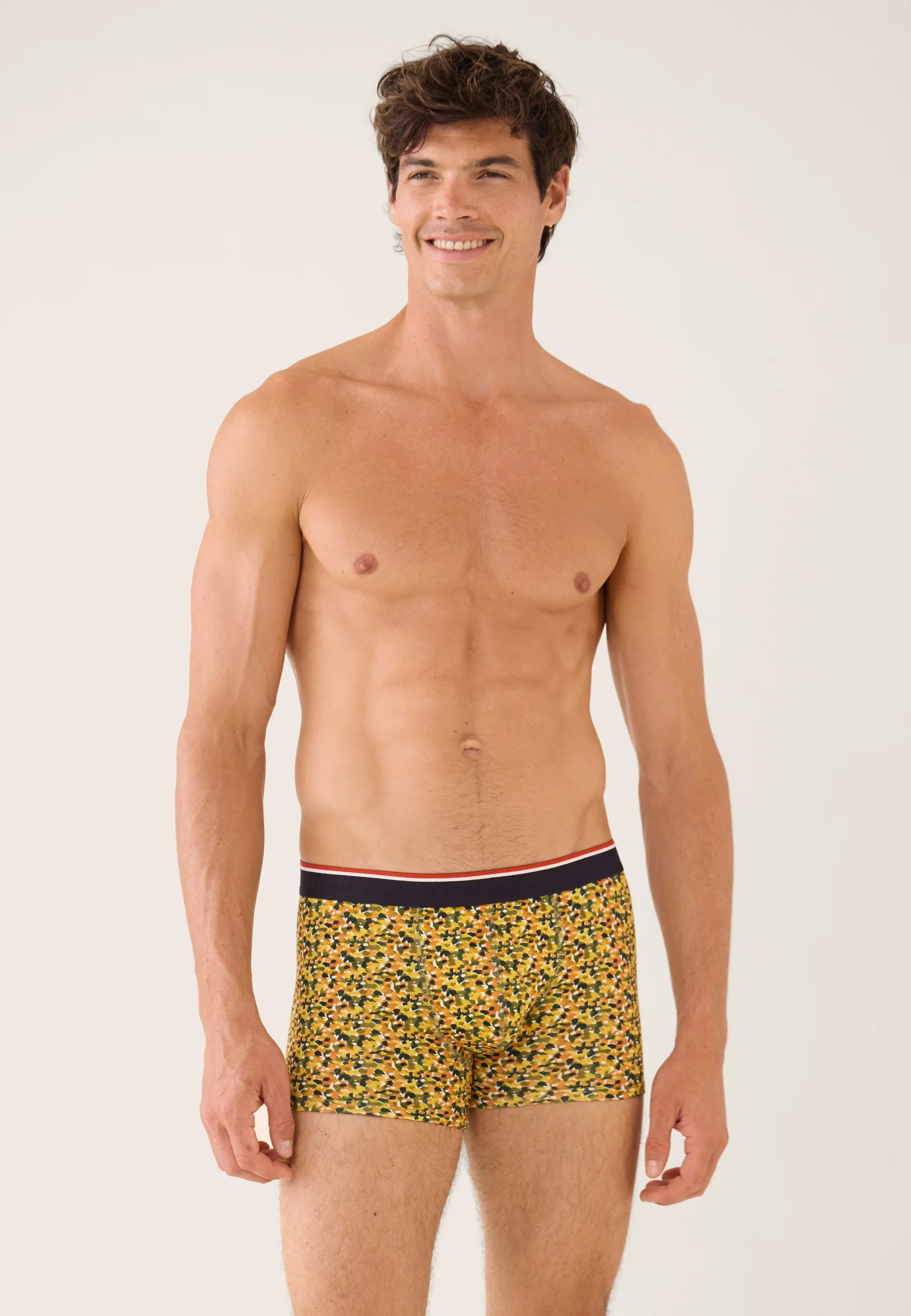 Lot de 2 boxers Kaki Veronese Confetti Jaune - Boxers Kaki Veronese Confetti Jaune - Image 2