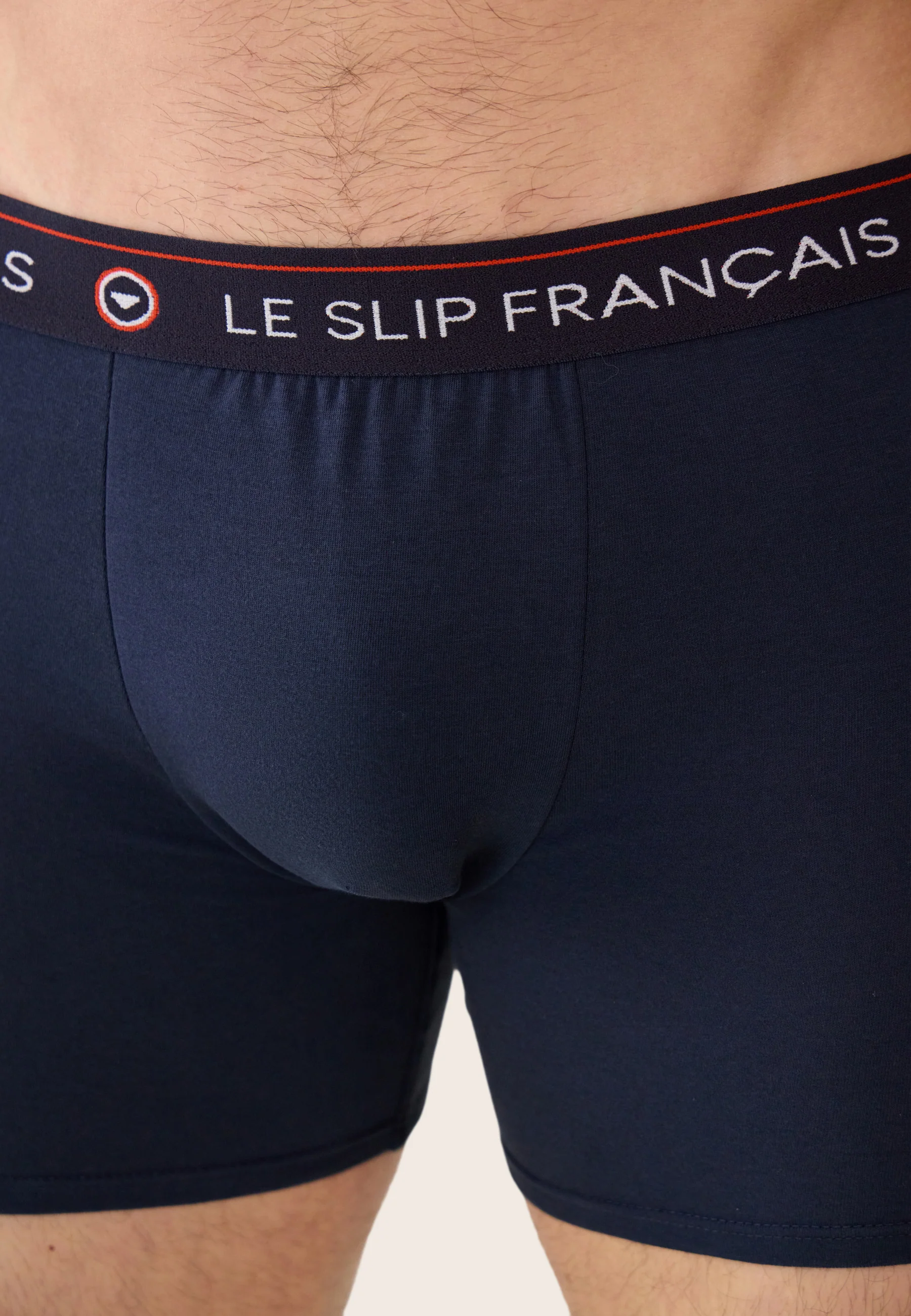 Lot de 2 boxers longs en coton - Boxers longs Marine Bleu Nautique - Image 7