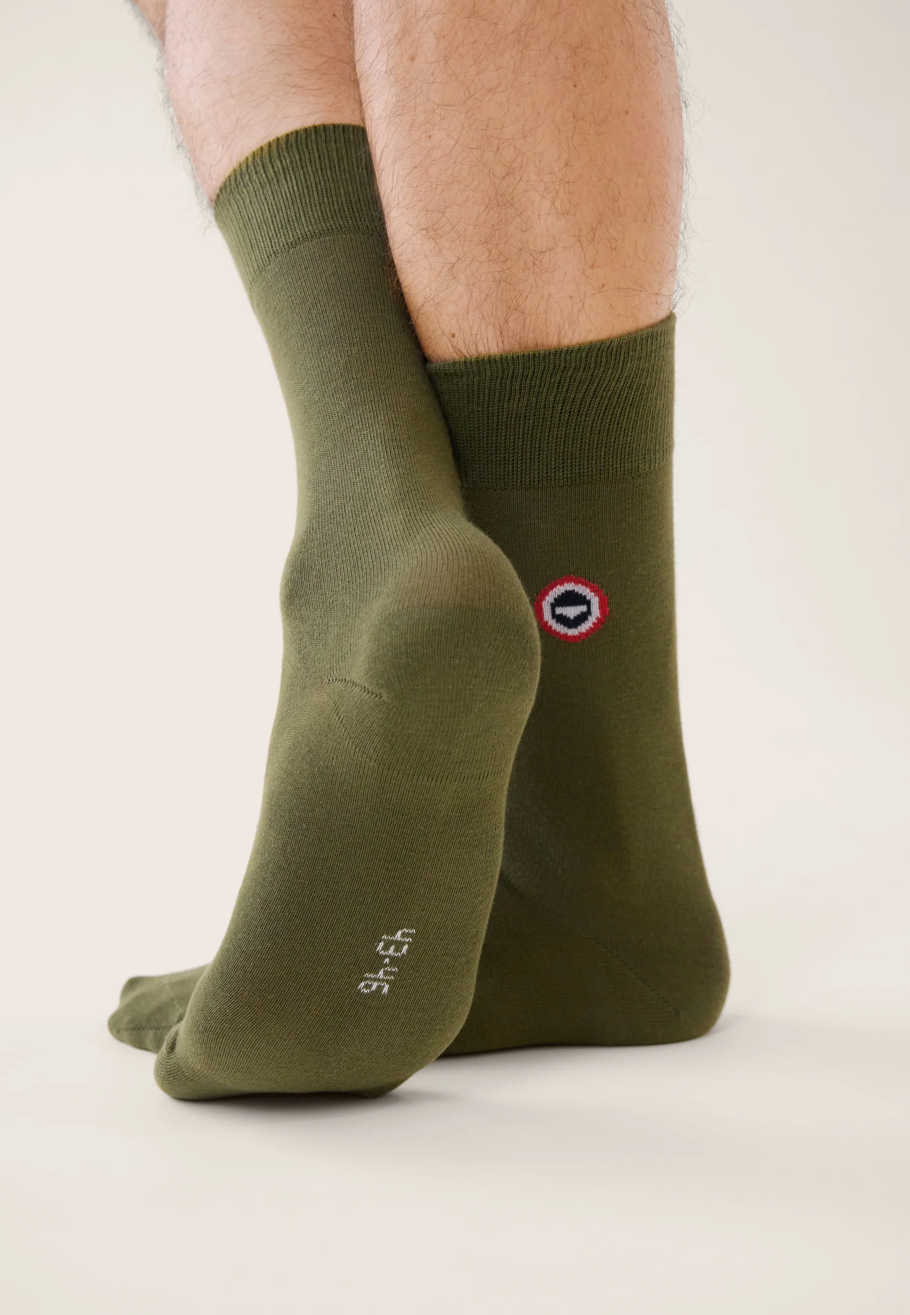 Lot de 2 chaussettes mi-hautes - Chaussettes Kaki Veronese Rayures Matelas Kaki Veronese - Image 5