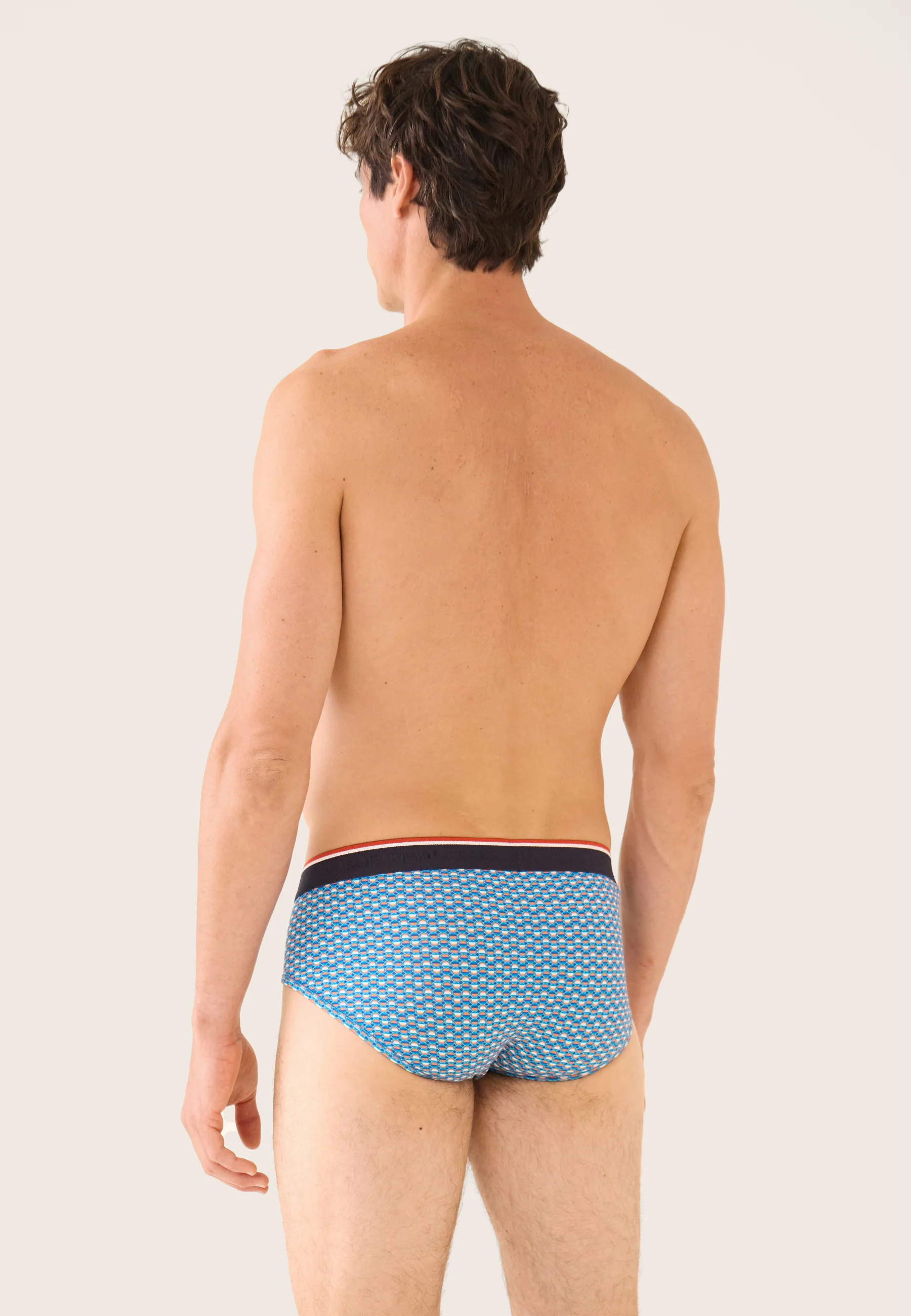 Lot de 2 slips en coton - Slips Bleu Jean Cercle Vert Azur - Image 4