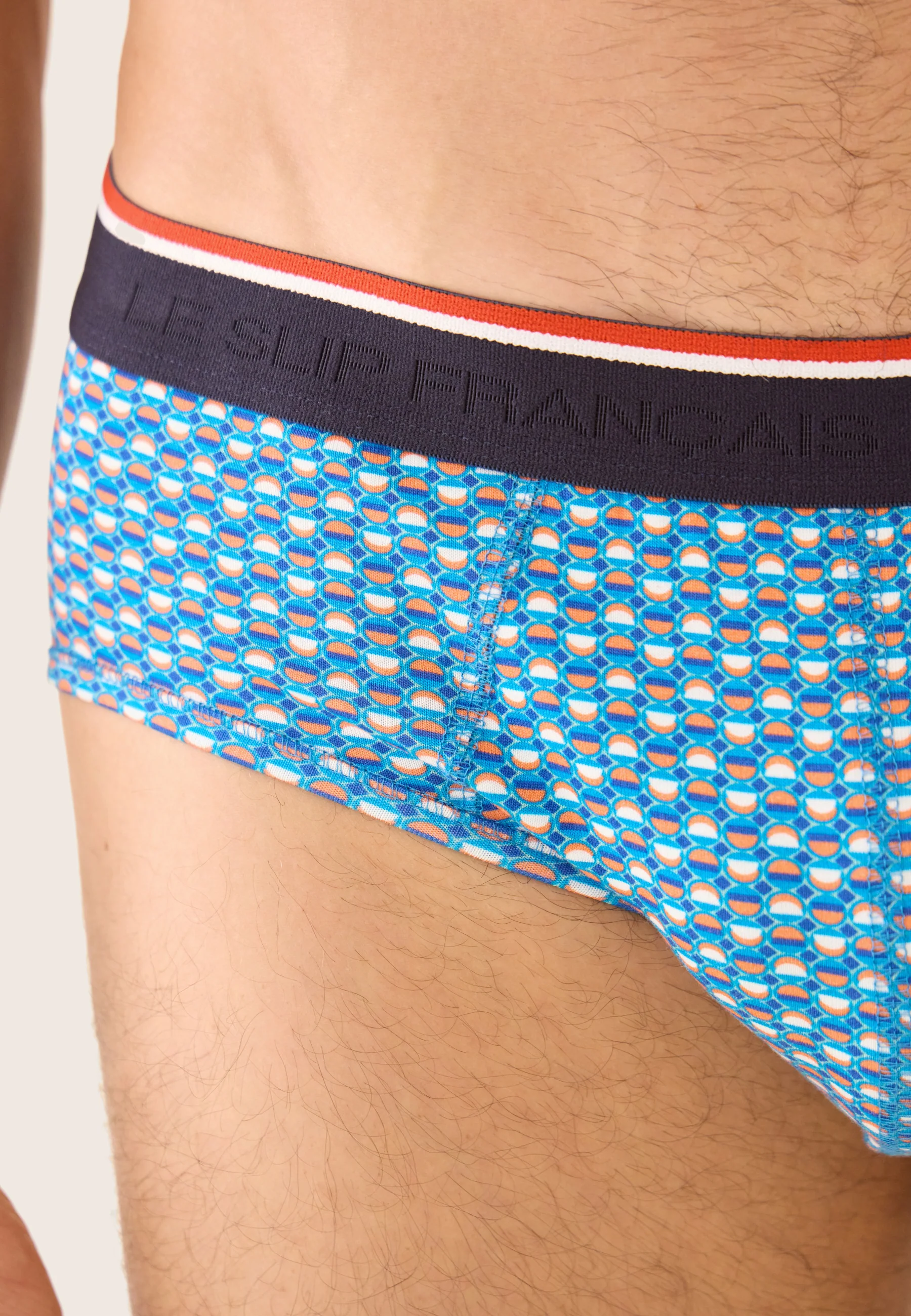 Lot de 2 slips en coton - Slips Bleu Jean Cercle Vert Azur - Image 6