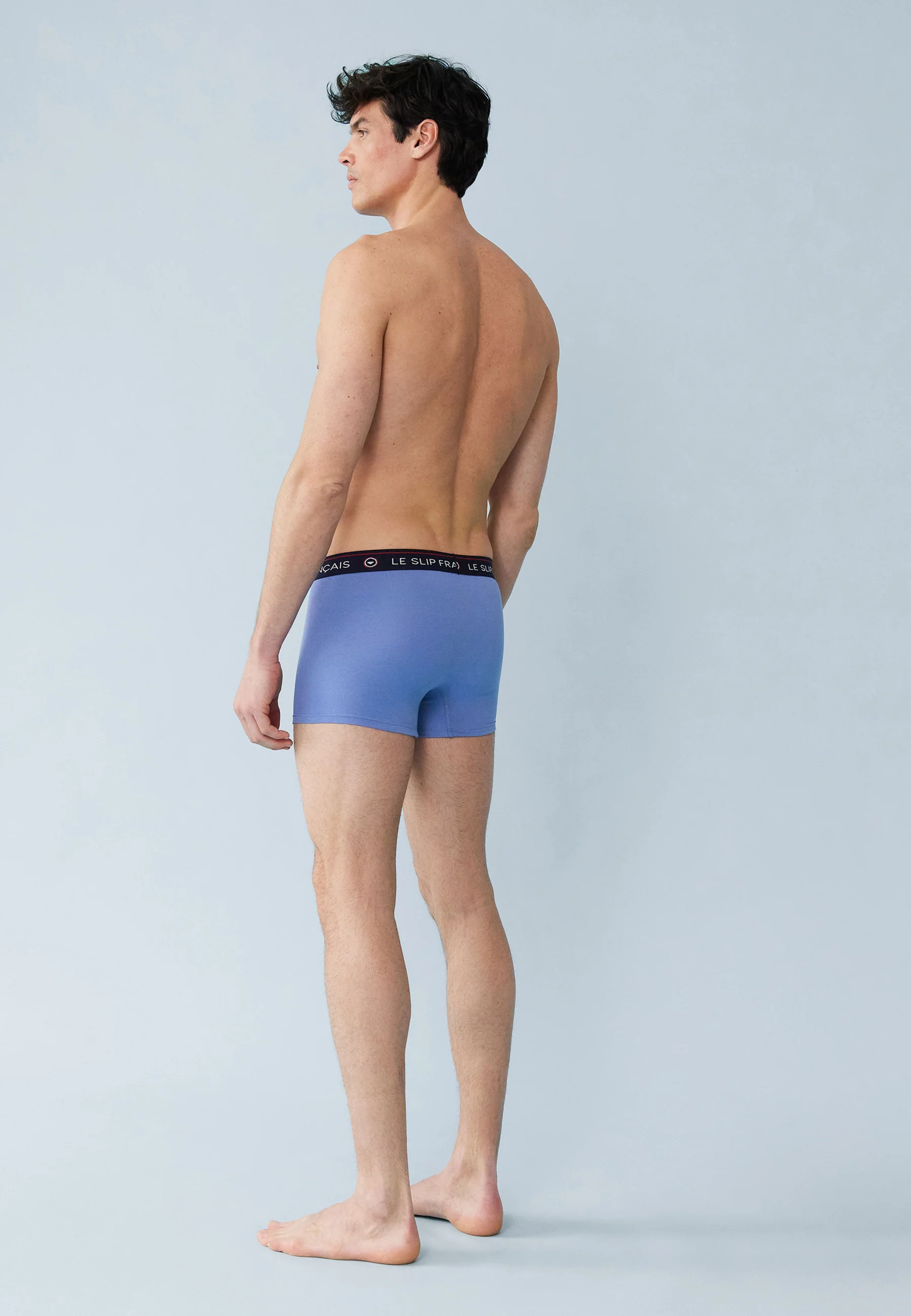 Lot de 3 boxers en coton - Boxers Cherry Marine Bleu Jean - Image 6