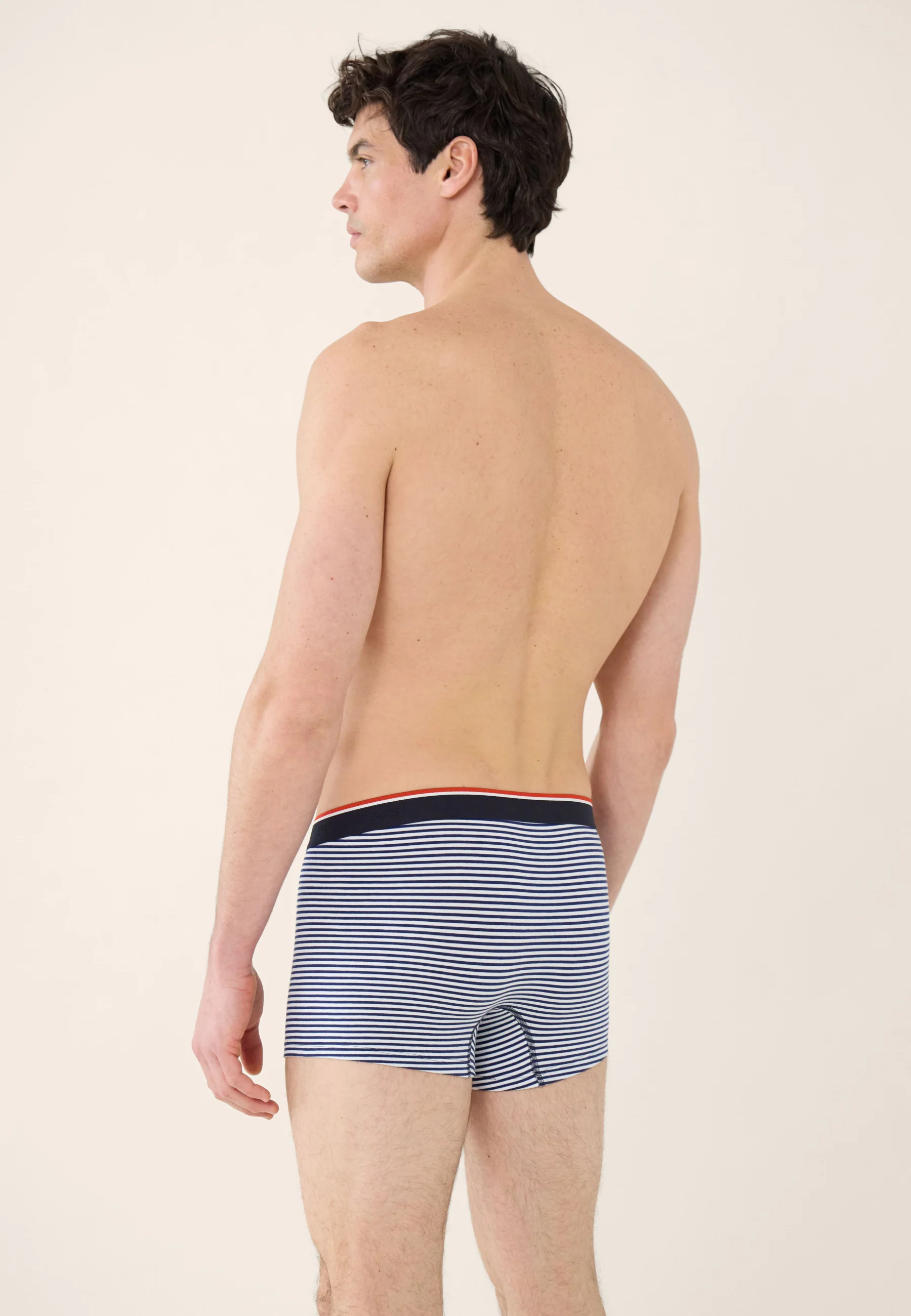 Lot de 3 boxers en coton - Boxers Marinière Rouge Blanc Marinière Bleu - Image 7