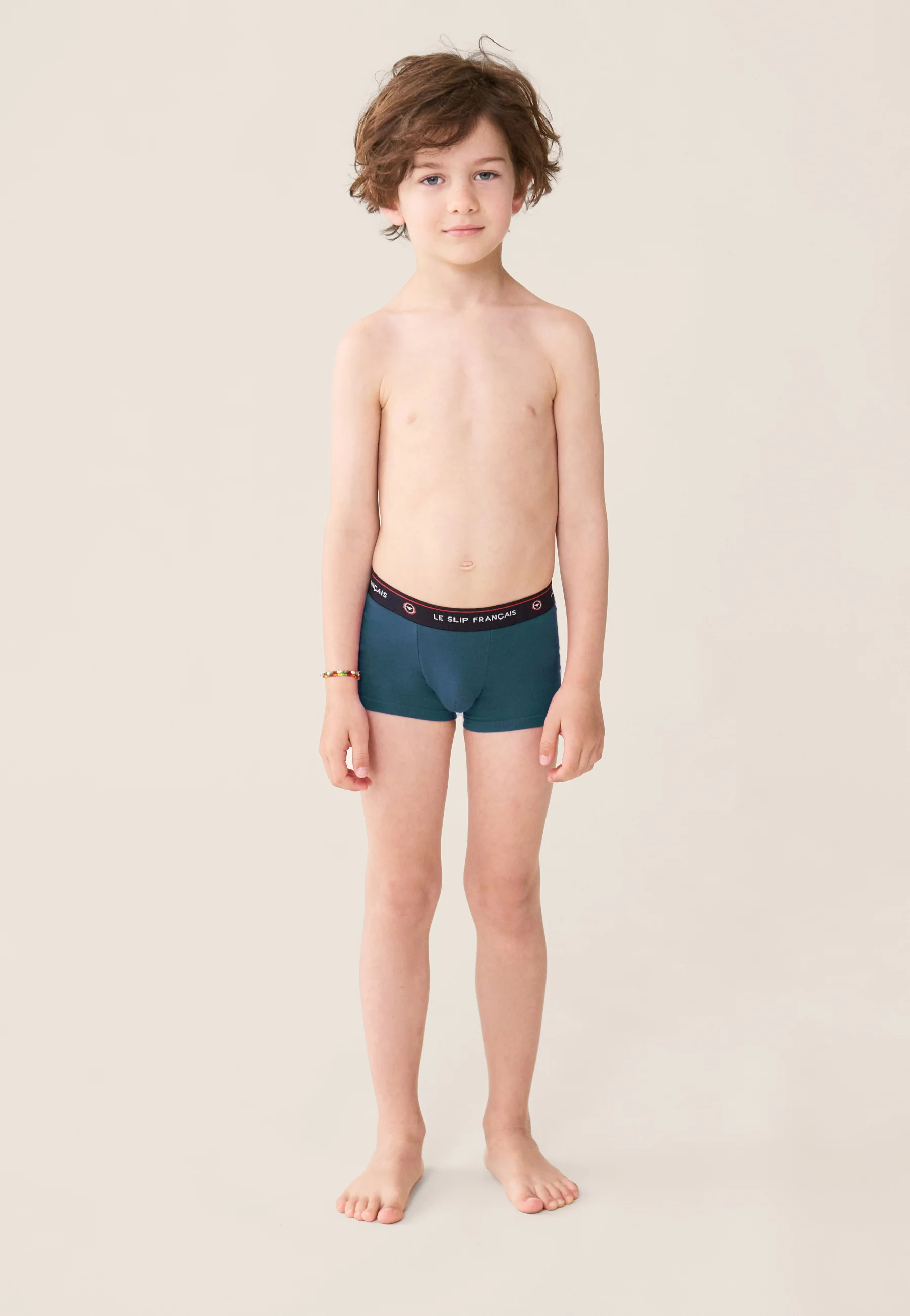 Lot de 3 boxers enfants en coton - Boxers Marine Confetti Vert d'Eau Bleu Canard - Image 3