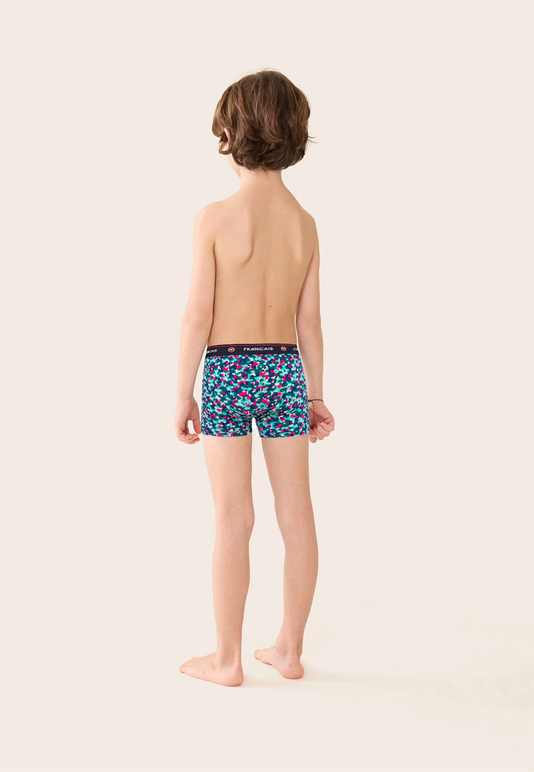 Lot de 3 boxers enfants en coton - Boxers Marine Confetti Vert d'Eau Bleu Canard - Image 5