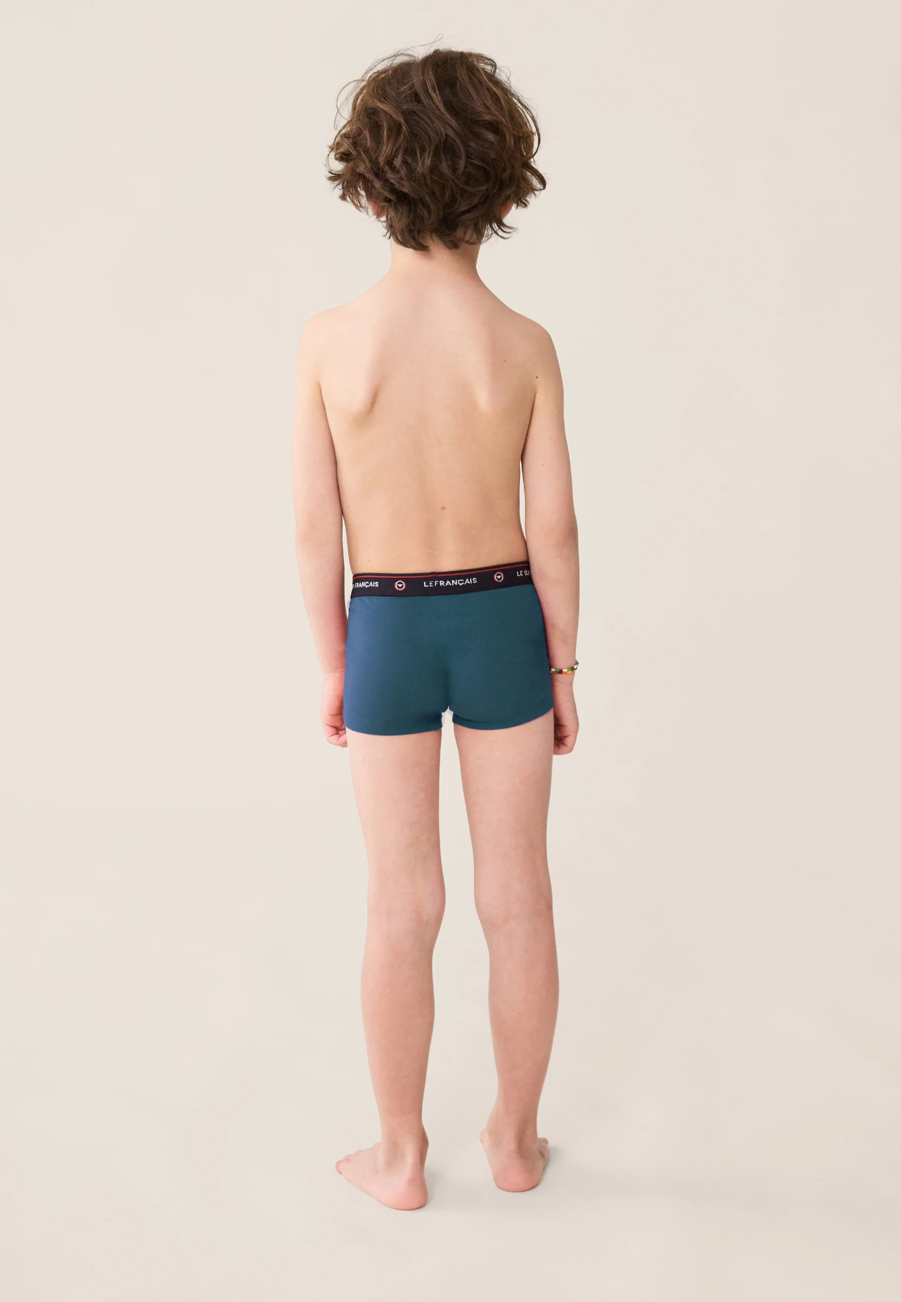 Lot de 3 boxers enfants en coton - Boxers Marine Confetti Vert d'Eau Bleu Canard - Image 6