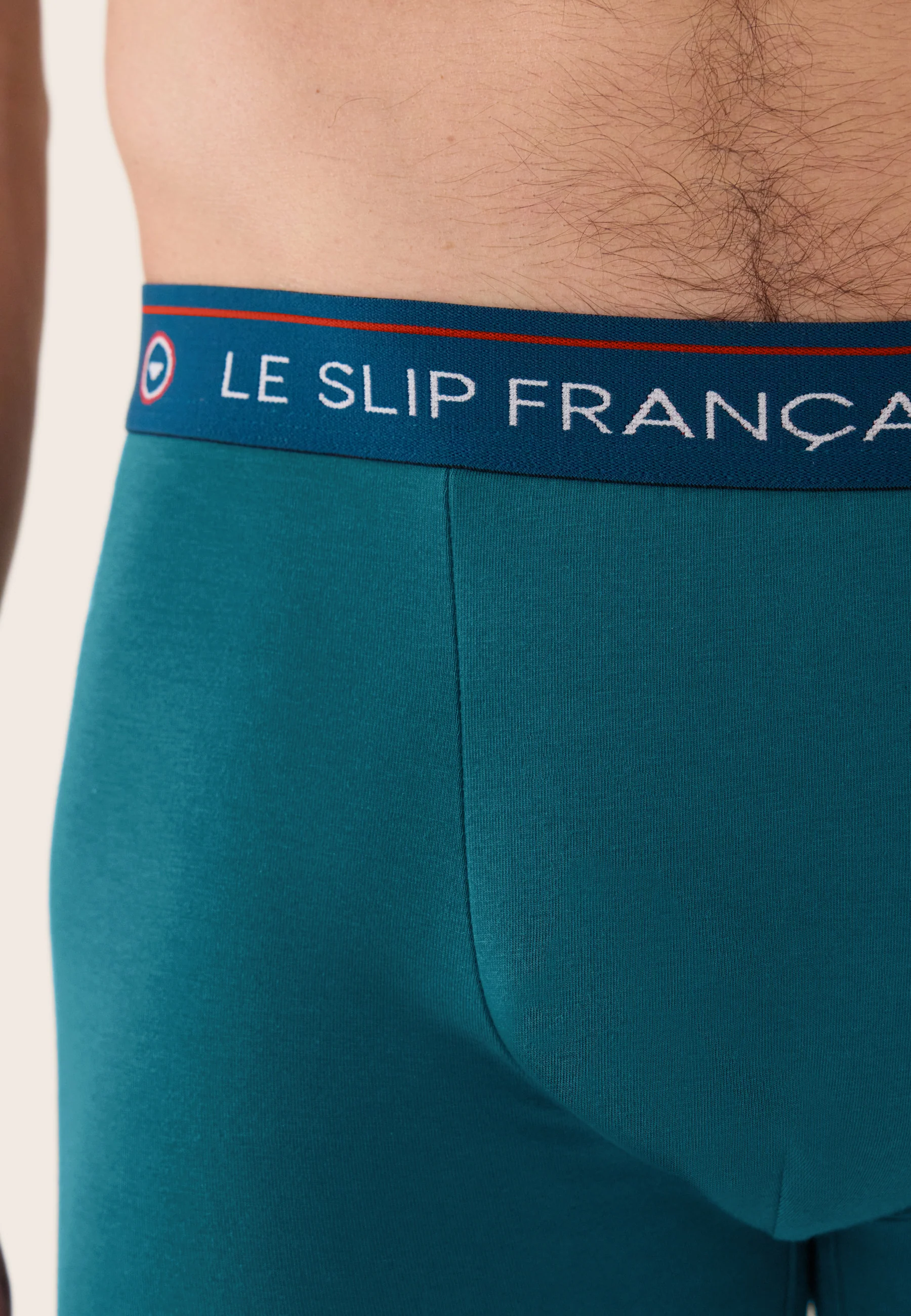 Lot de 3 boxers longs en coton - Boxers Longs Marine Gris Chiné Bleu Canard - Image 8