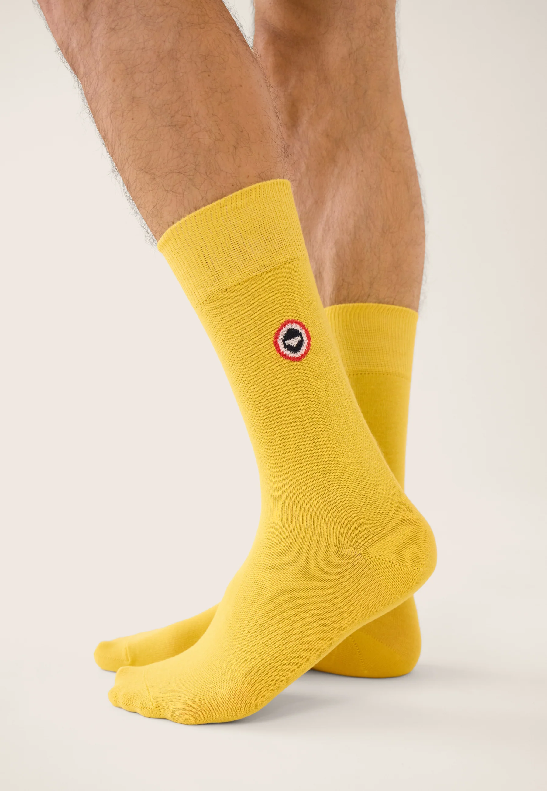 Lot de 3 chaussettes mi-hautes - Chaussettes Marine Bloc Kaki Veronese Jaune Citron - Image 4