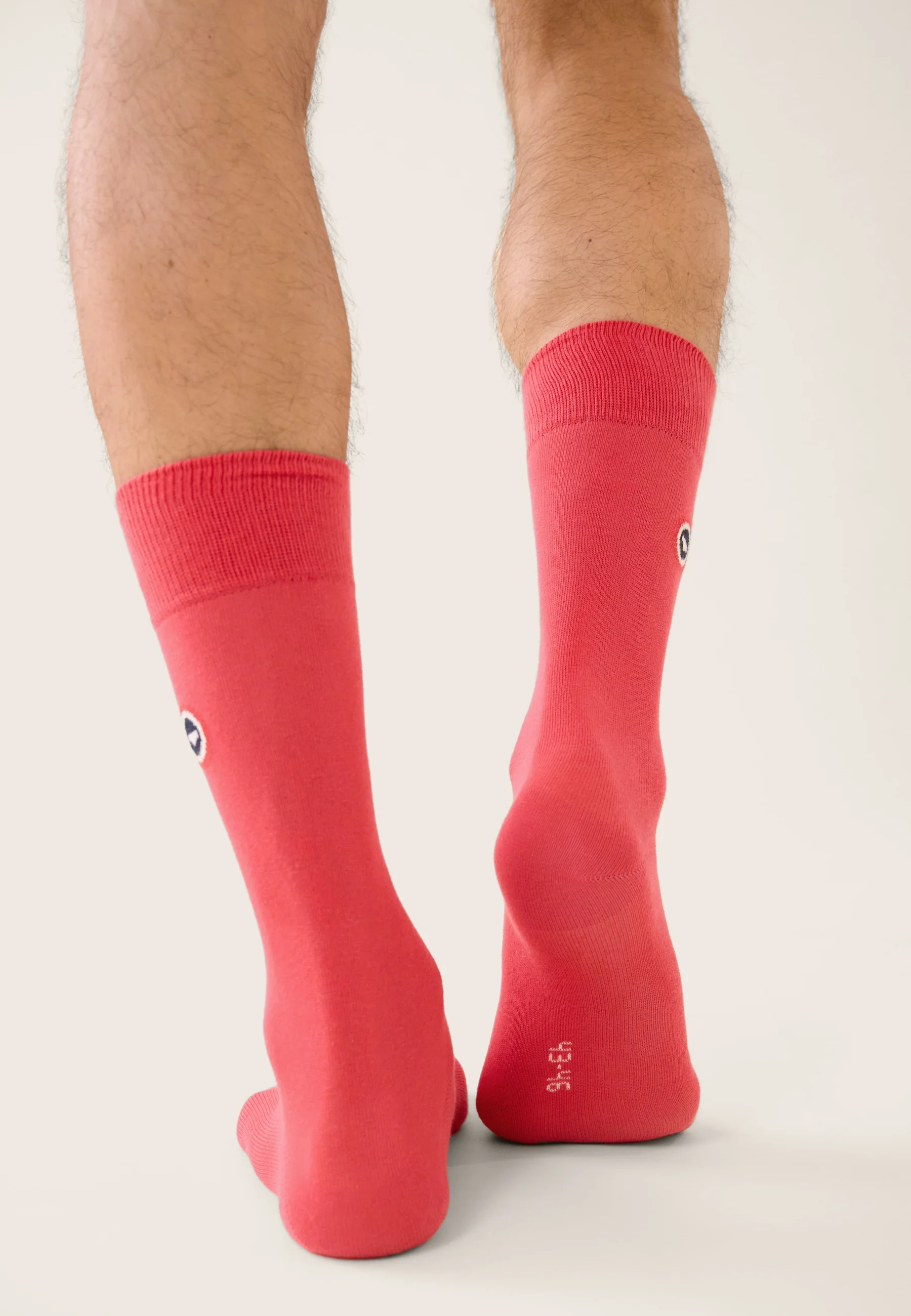 Lot de 3 chaussettes mi-hautes - Chaussettes Rose Cerise Rayures Matelas Rose Marine - Image 6