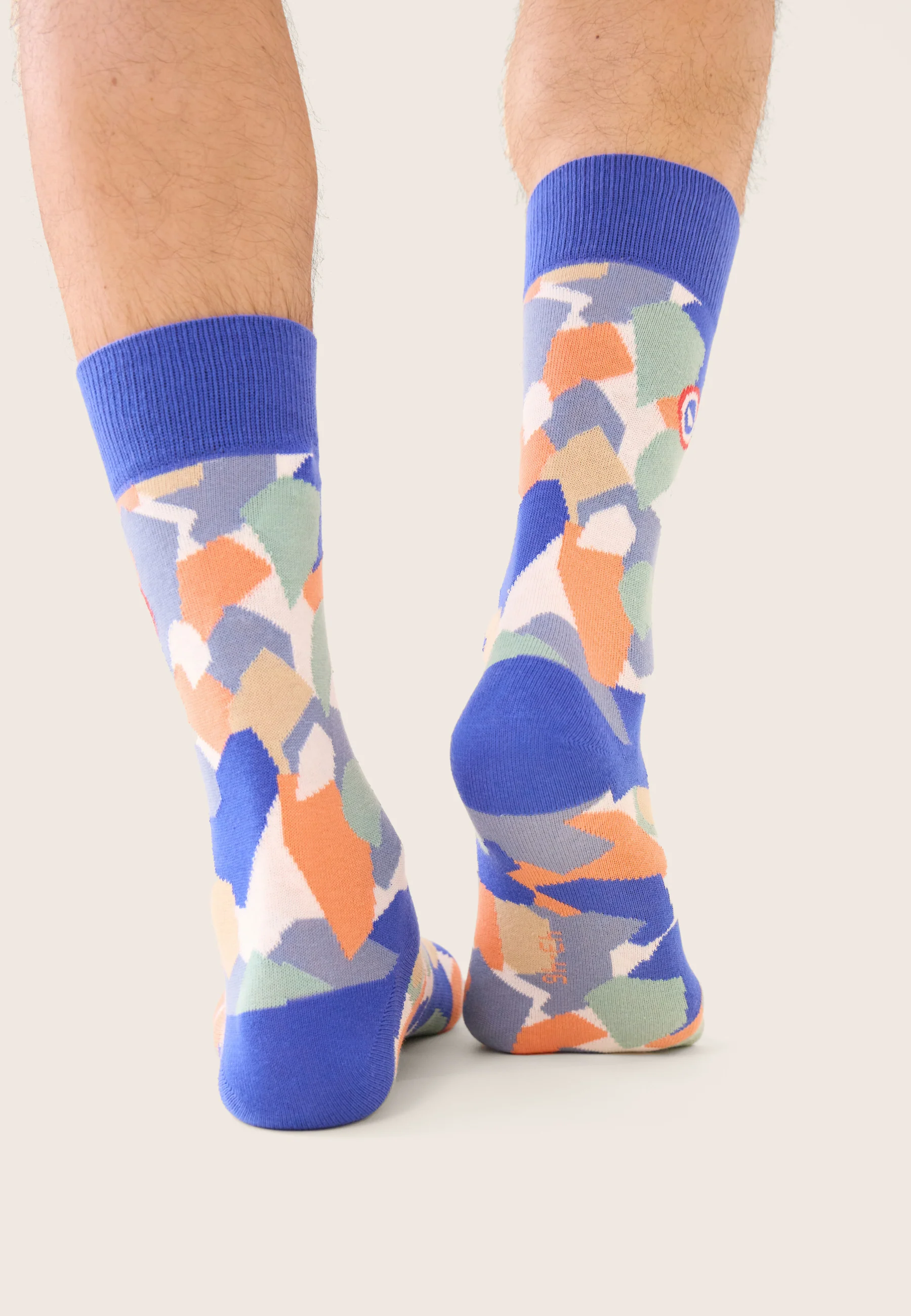 Lot de 3 chaussettes mi-hautes en coton - Chaussettes Bleu Nautique Confetti Vert Azur - Image 5