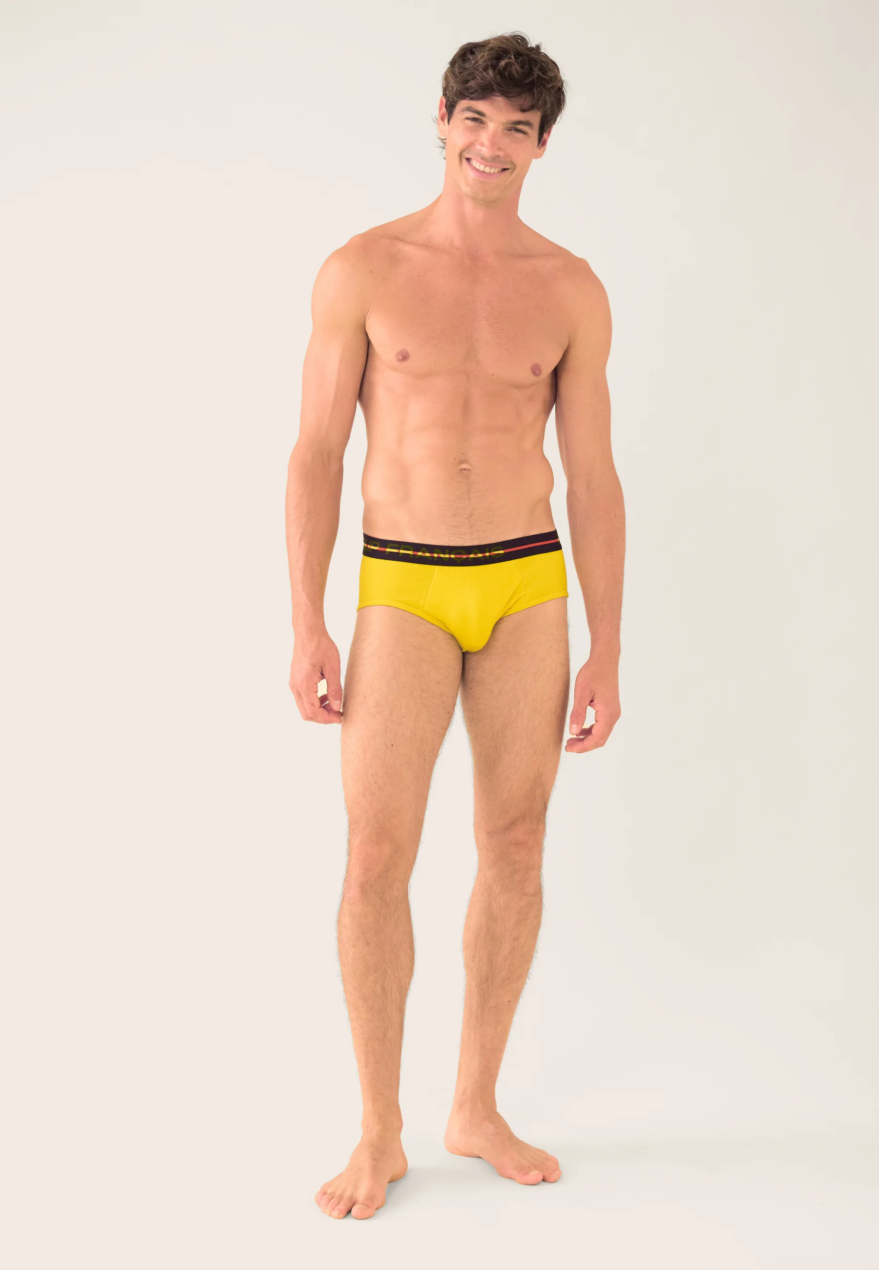 Lot de 3 slips en coton - Slips Marine Jungle Kaki Veronese Jaune Citron - Image 2