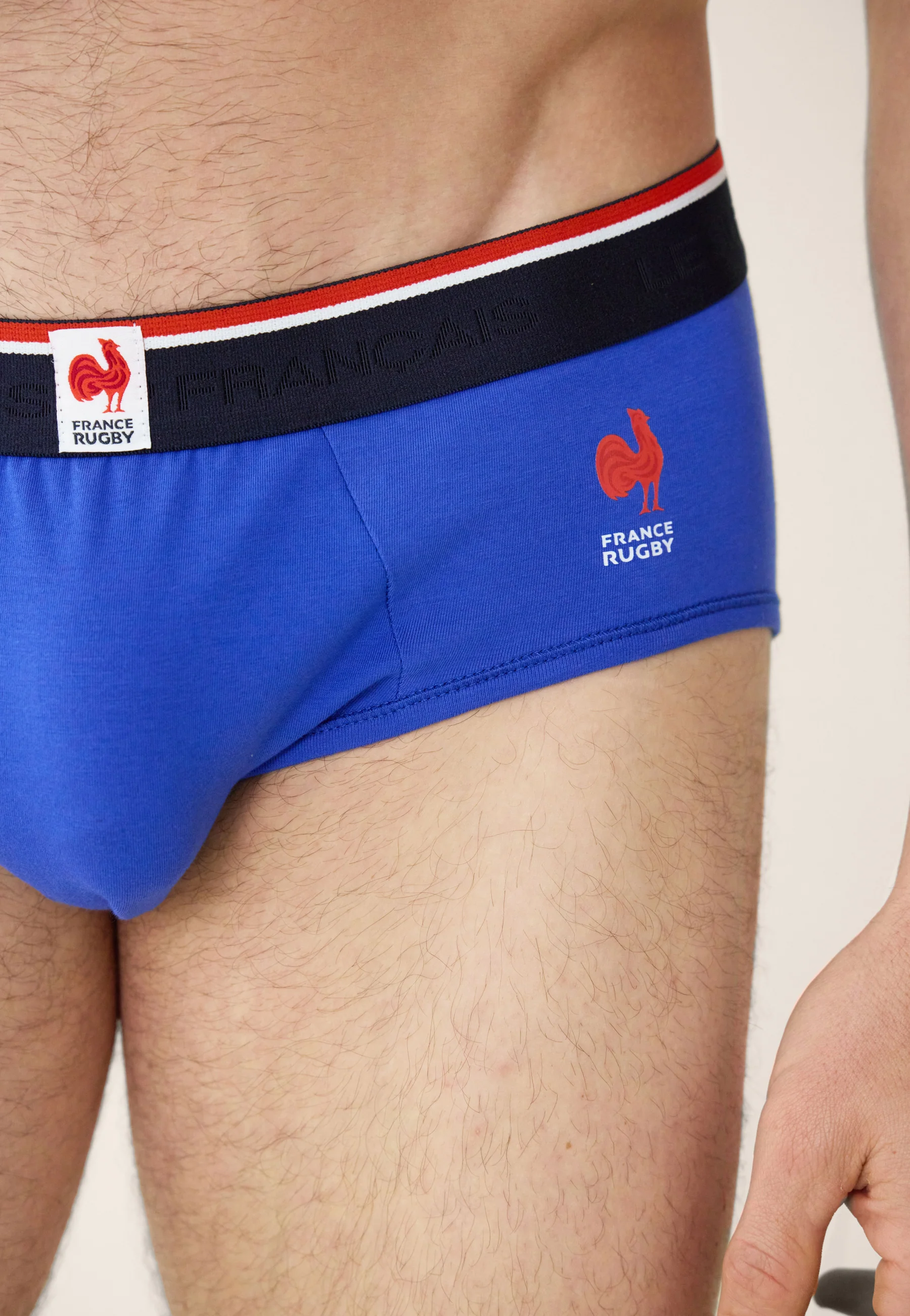 Lot de 3 slips en coton - Slips Xv De France Marine Indigo France Rugby - Image 10