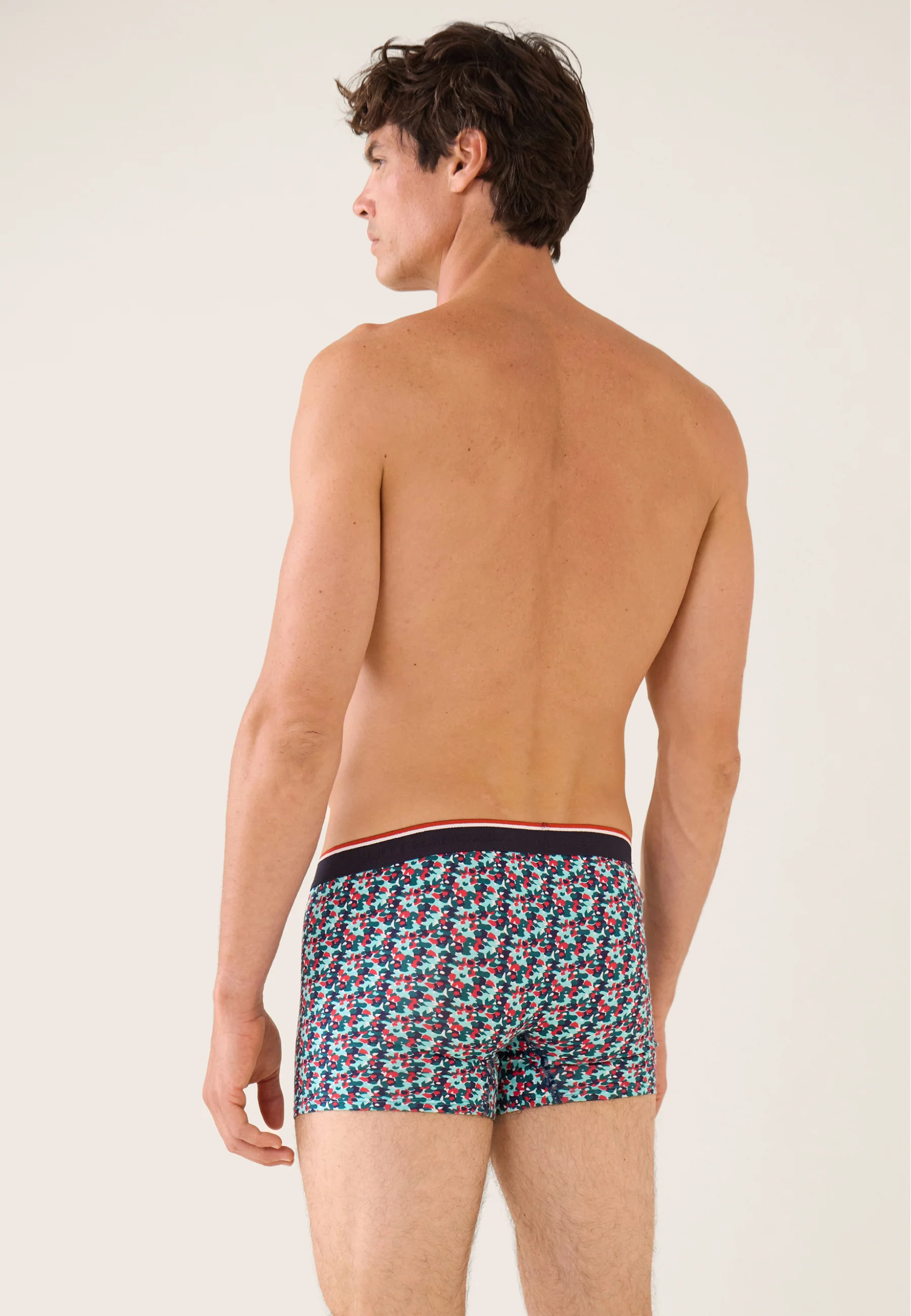Lot de 4 boxers en coton - Boxers Marine Blanc Canard Confetti Vert D'eau - Image 6