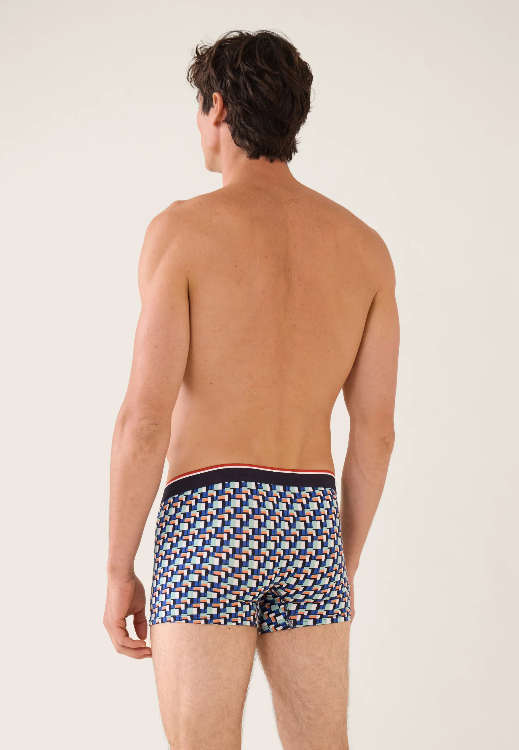 Lot de 4 boxers en coton - Boxers Marine Blanc Corbusier Bleu Nautique - Image 6