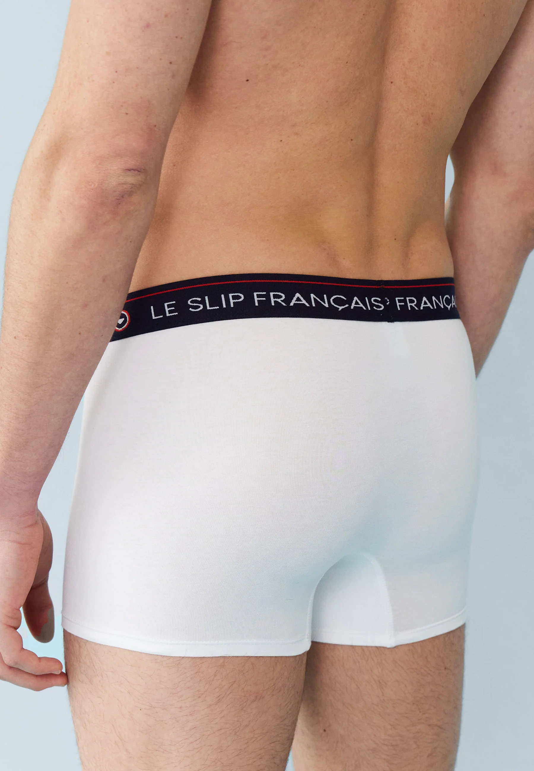 Lot de 4 boxers en coton - Boxers Marine Blanc Corbusier Bleu Nautique - Image 8