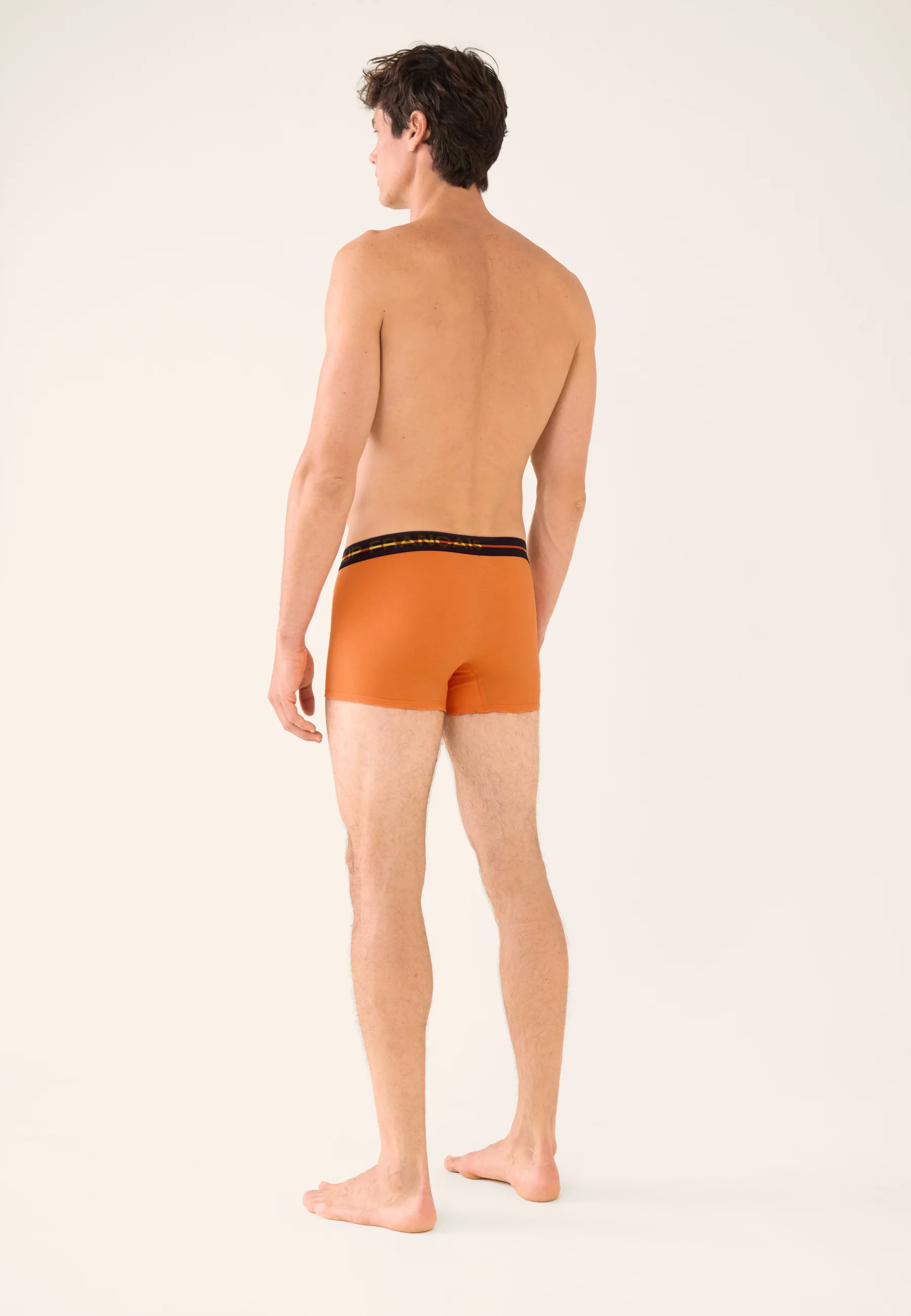 Lot de 4 boxers en coton - Boxers Marine Orange Ornement Kaki Veronese Blanc - Image 8