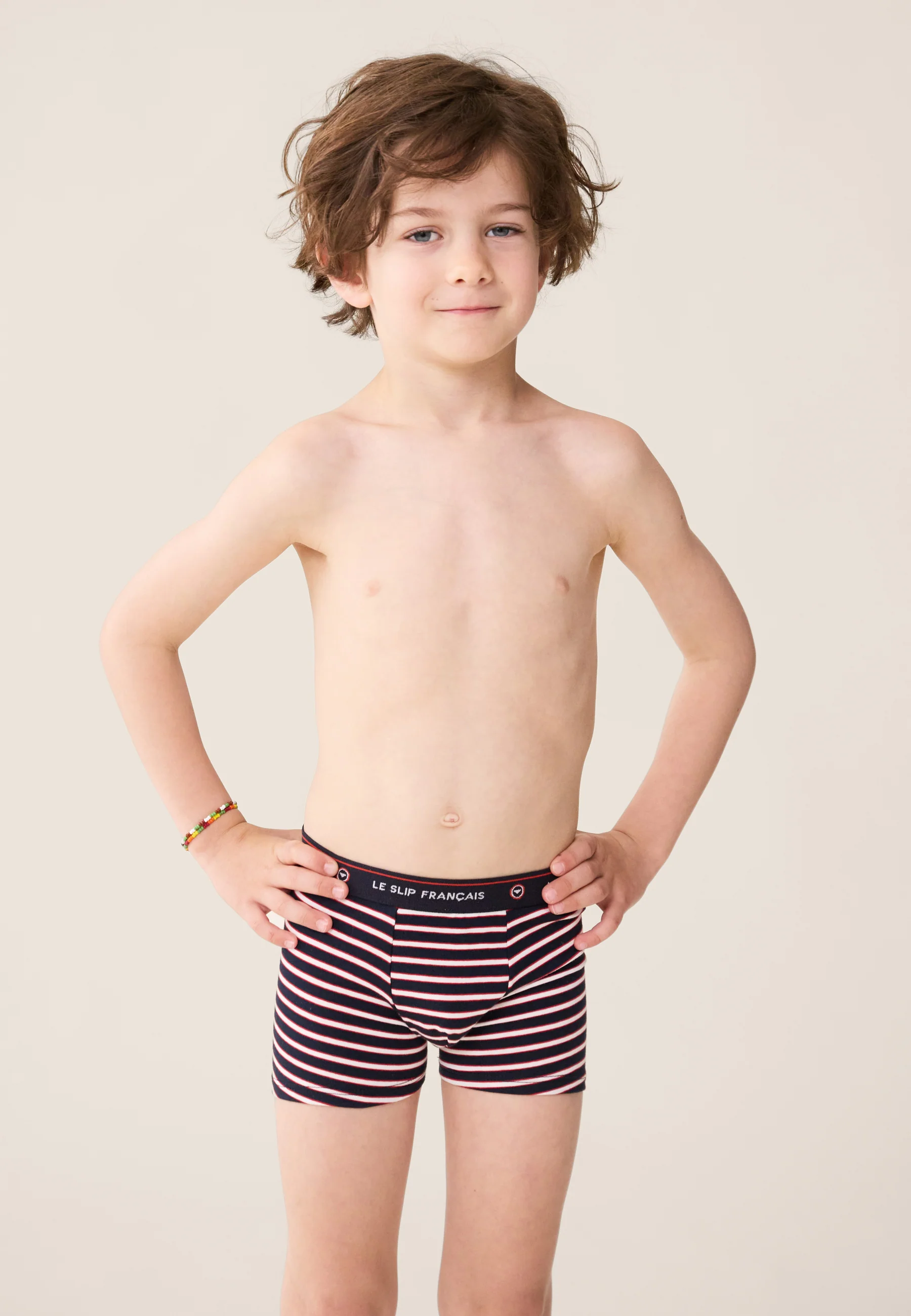 Lot de 7 Boxers Enfant en coton - Boxers  Rouge Rayure Tricolore Marine Rayure Bleu Blanc Rouge Blanc Bleu Jean Tournesol - Image 3