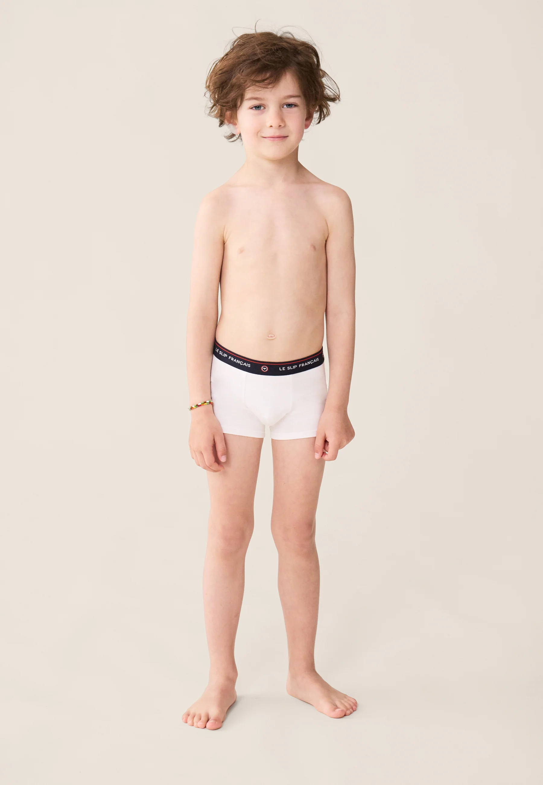 Lot de 7 boxers enfants en coton - Boxers Blanc Confetti Bleu Nautique Marine Marinière Bleu Jean Bleu Fluo - Image 7