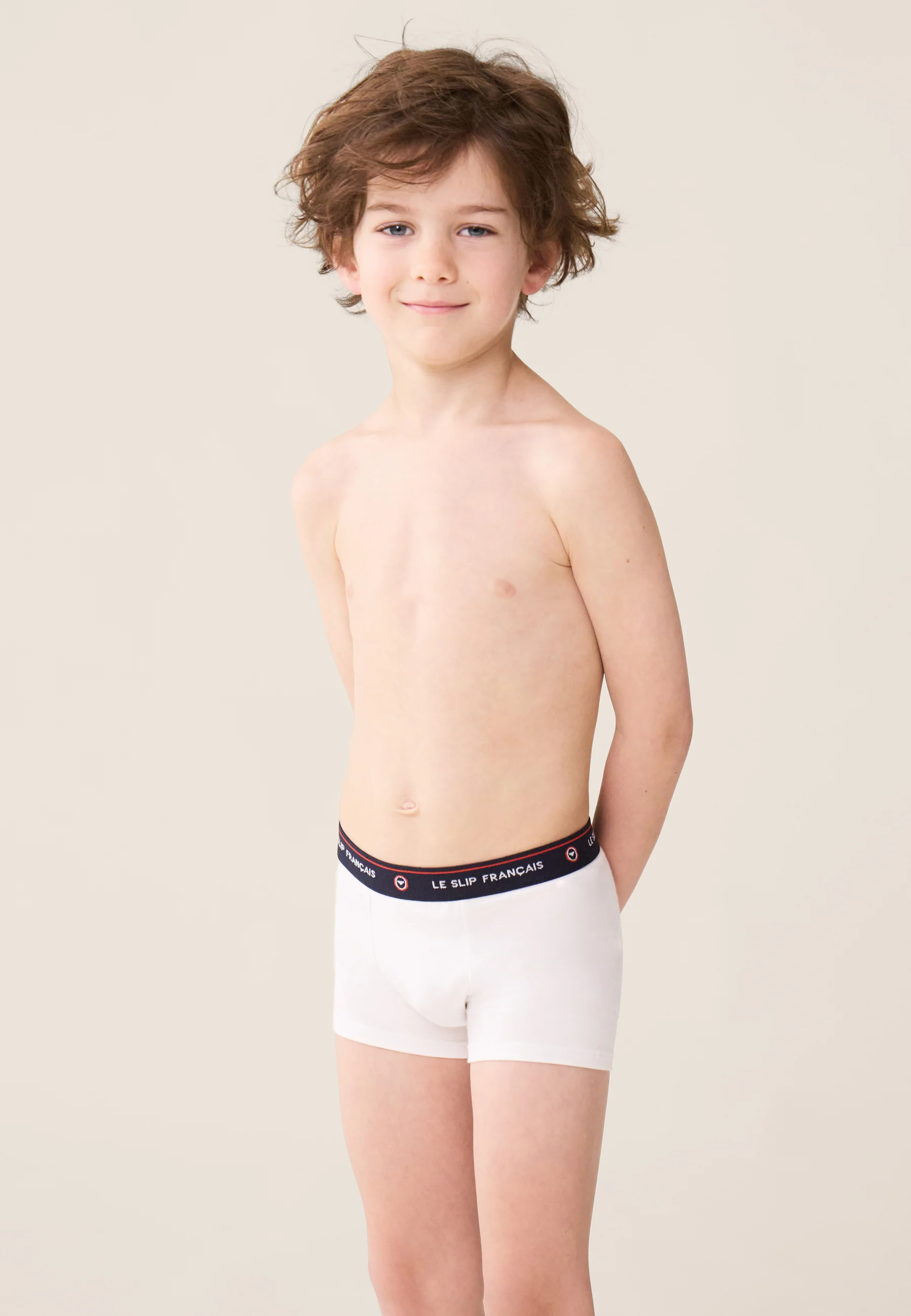 Lot de 7 boxers enfants en coton - Boxers Blanc Confetti Vert D'Eau Bleu Canard Marine Bleu Jean Rouge Rayures Tricolores - Image 4
