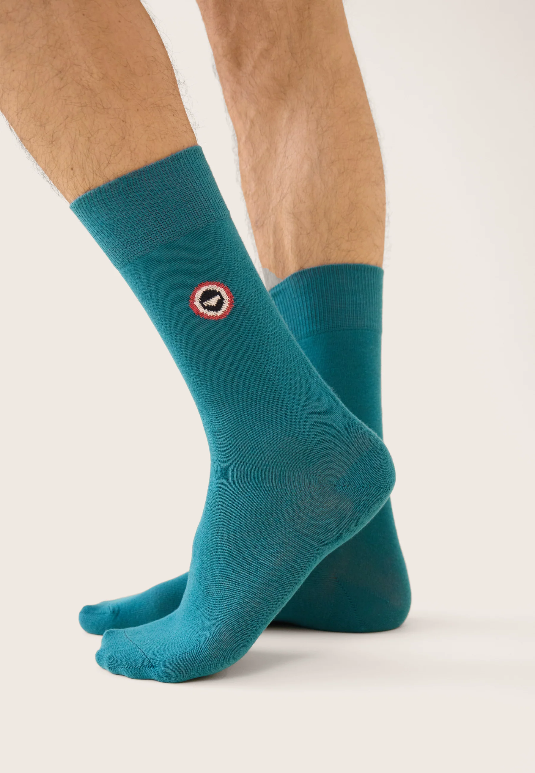 Lot de 7 chaussettes mi-hautes - Chaussettes Marine Rayures Rose Cerise Indigo Bleu Canard Vert Azur Blanc - Image 6