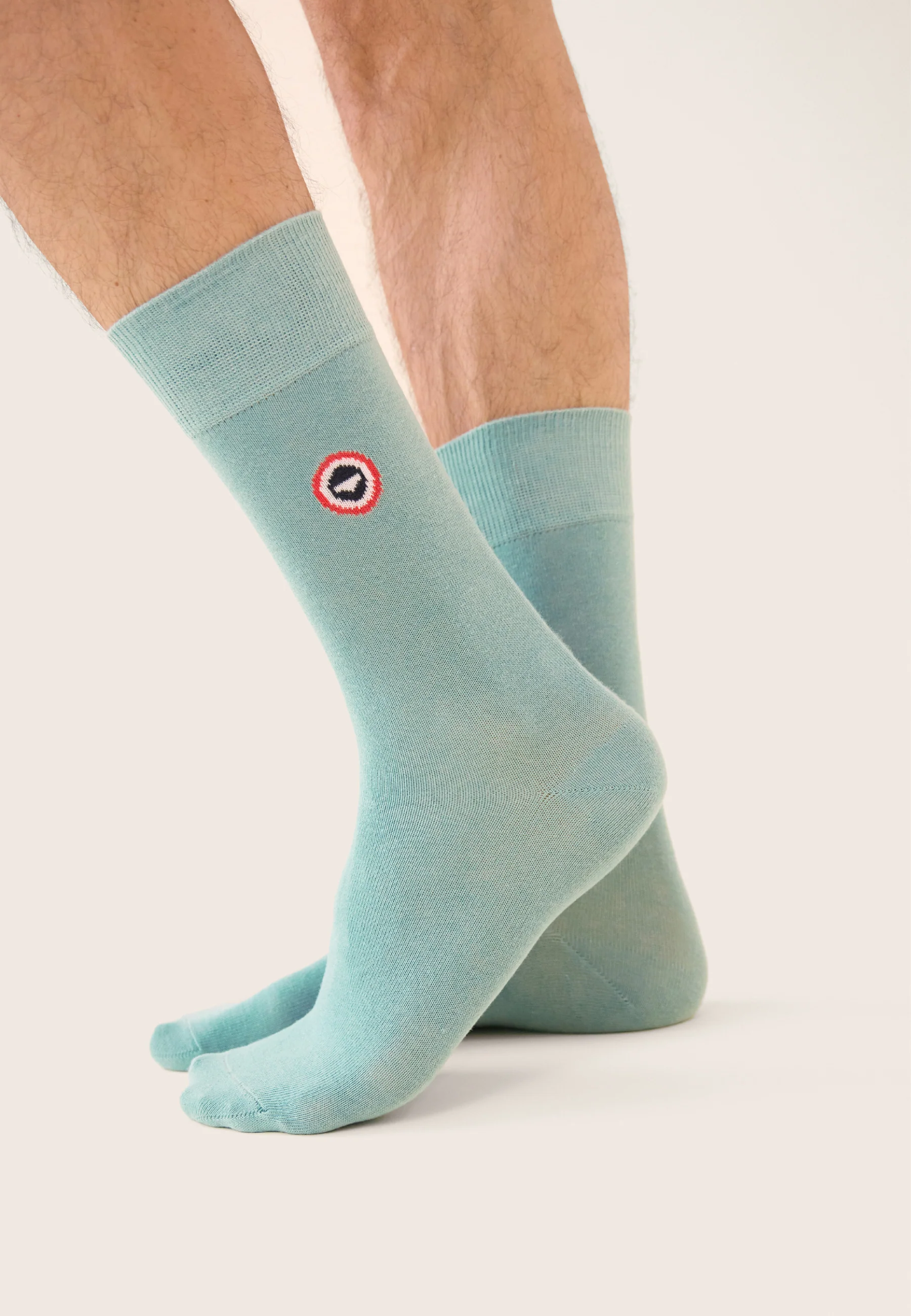 Lot de 7 chaussettes mi-hautes - Chaussettes Marine Rayures Rose Cerise Indigo Bleu Canard Vert Azur Blanc - Image 7