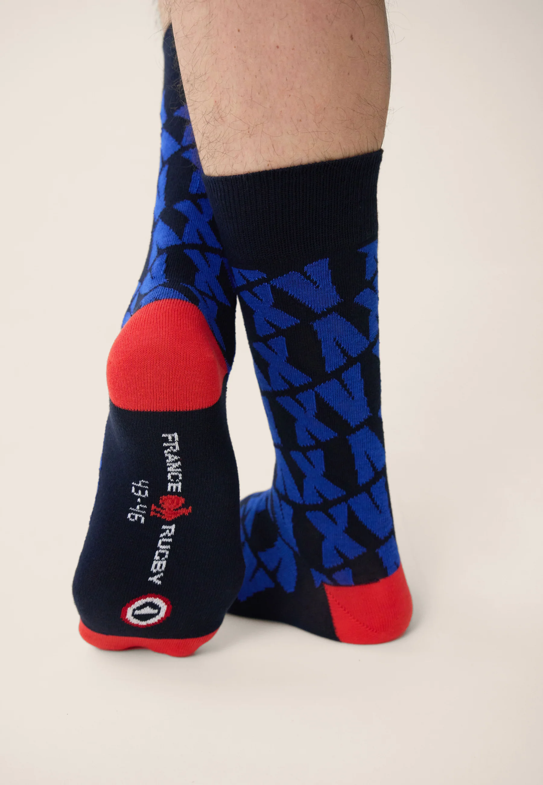 Chaussettes mi-hautes en coton - Lucas XV de France Indigo - Image 3