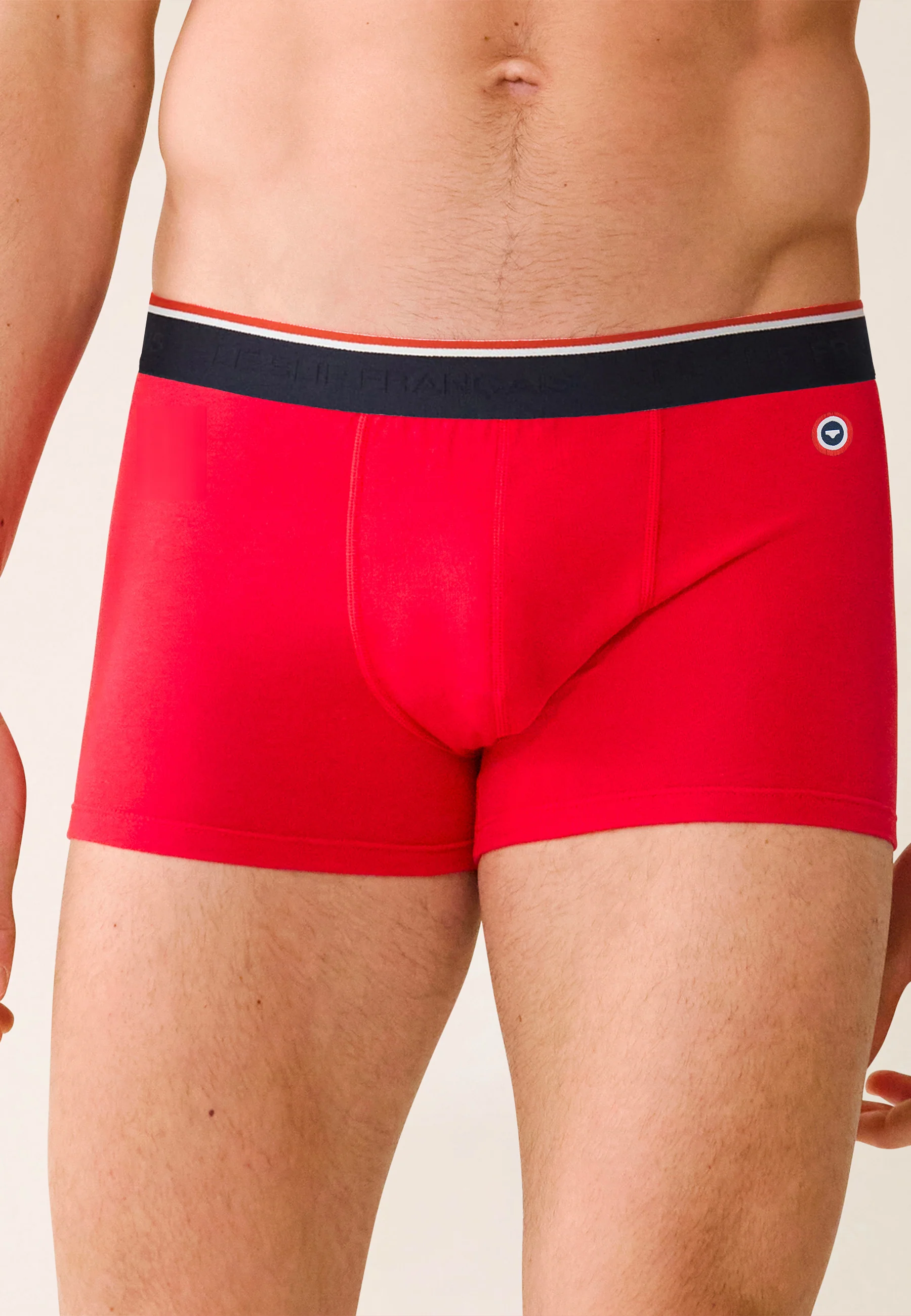 Boxer rouge en coton avec cocarde - Marius Rouge - Image 2