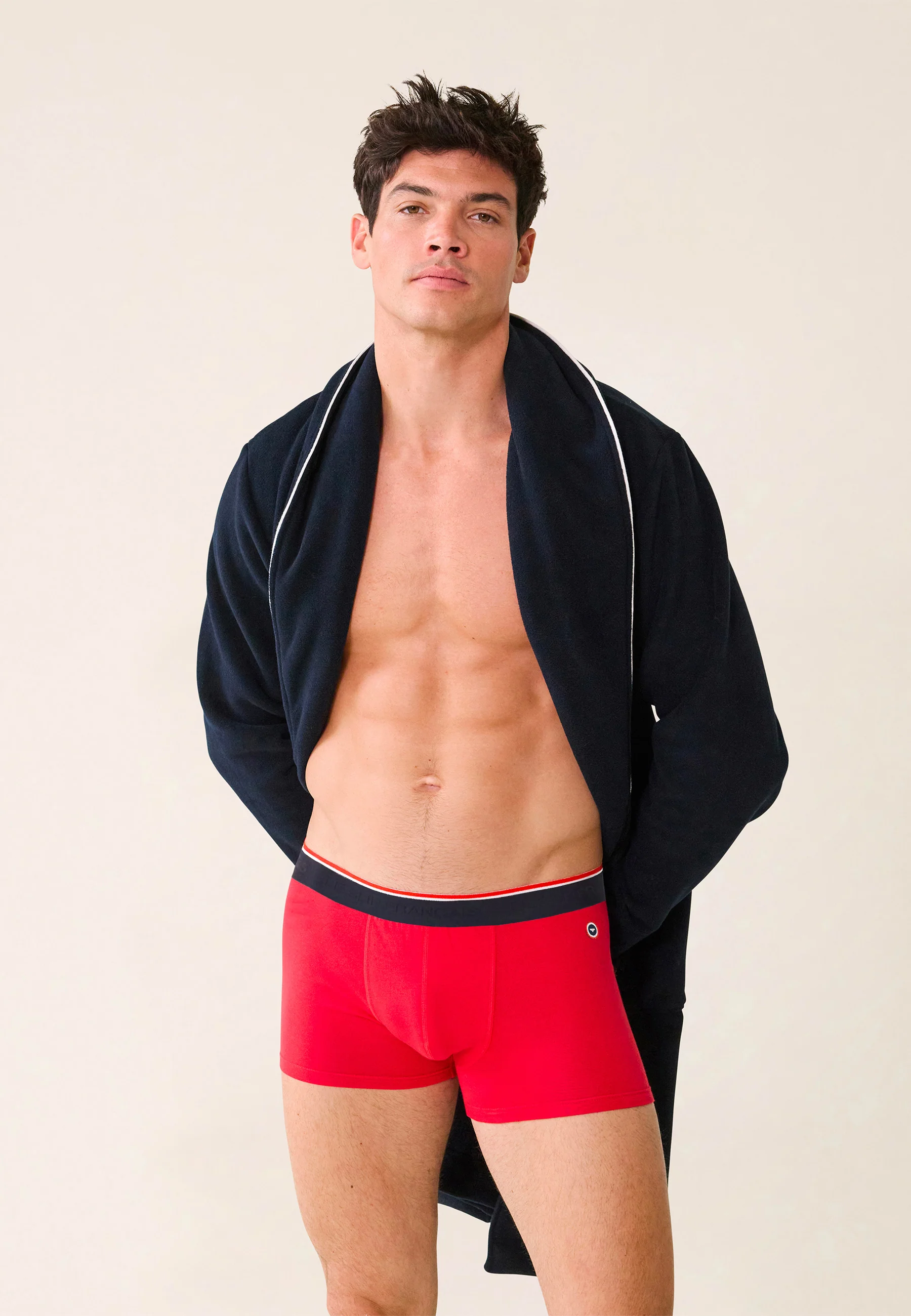 Boxer rouge en coton avec cocarde - Marius Rouge - Image 3