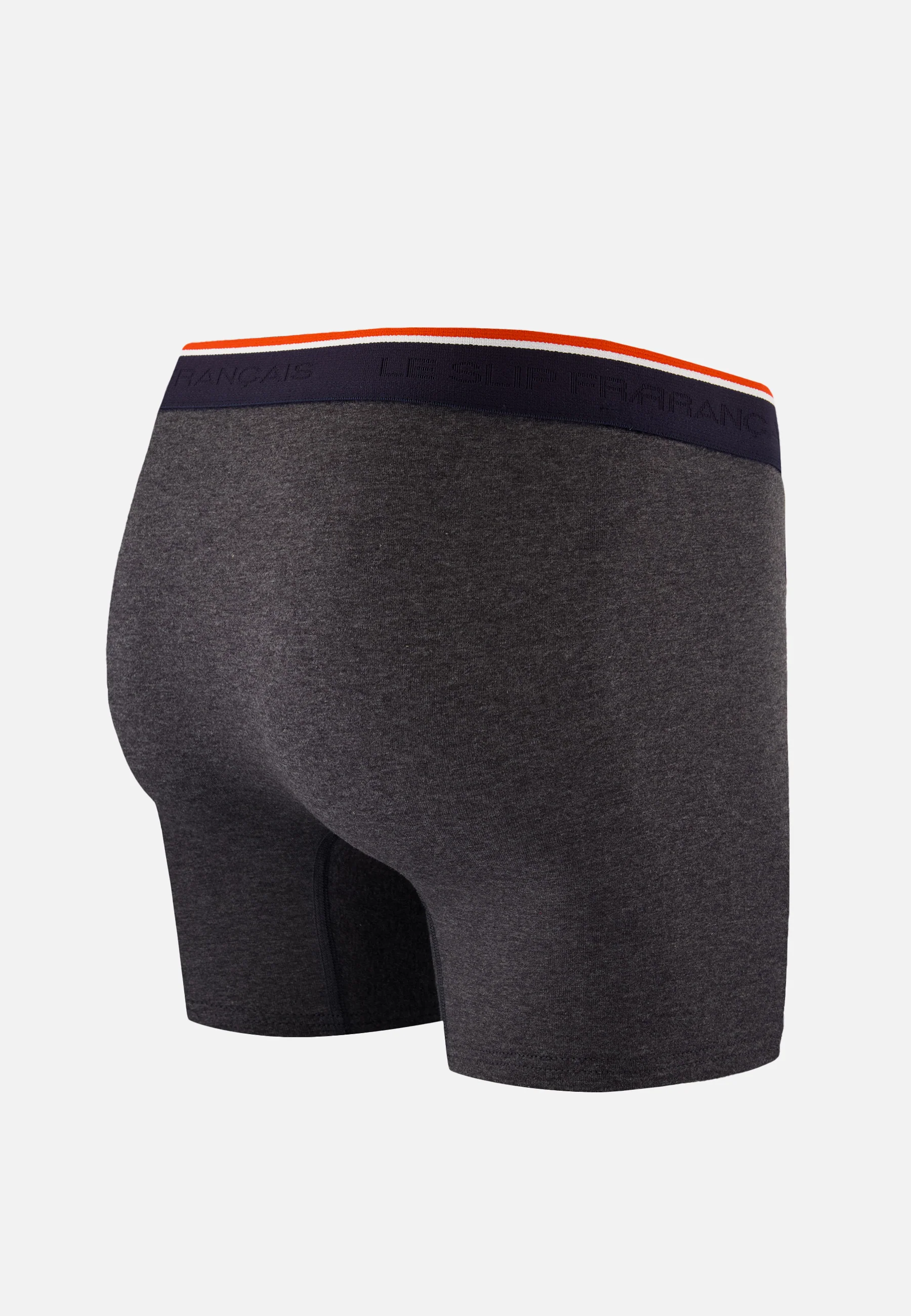 Boxer long gris foncé en coton - Michel Gris - Image 6