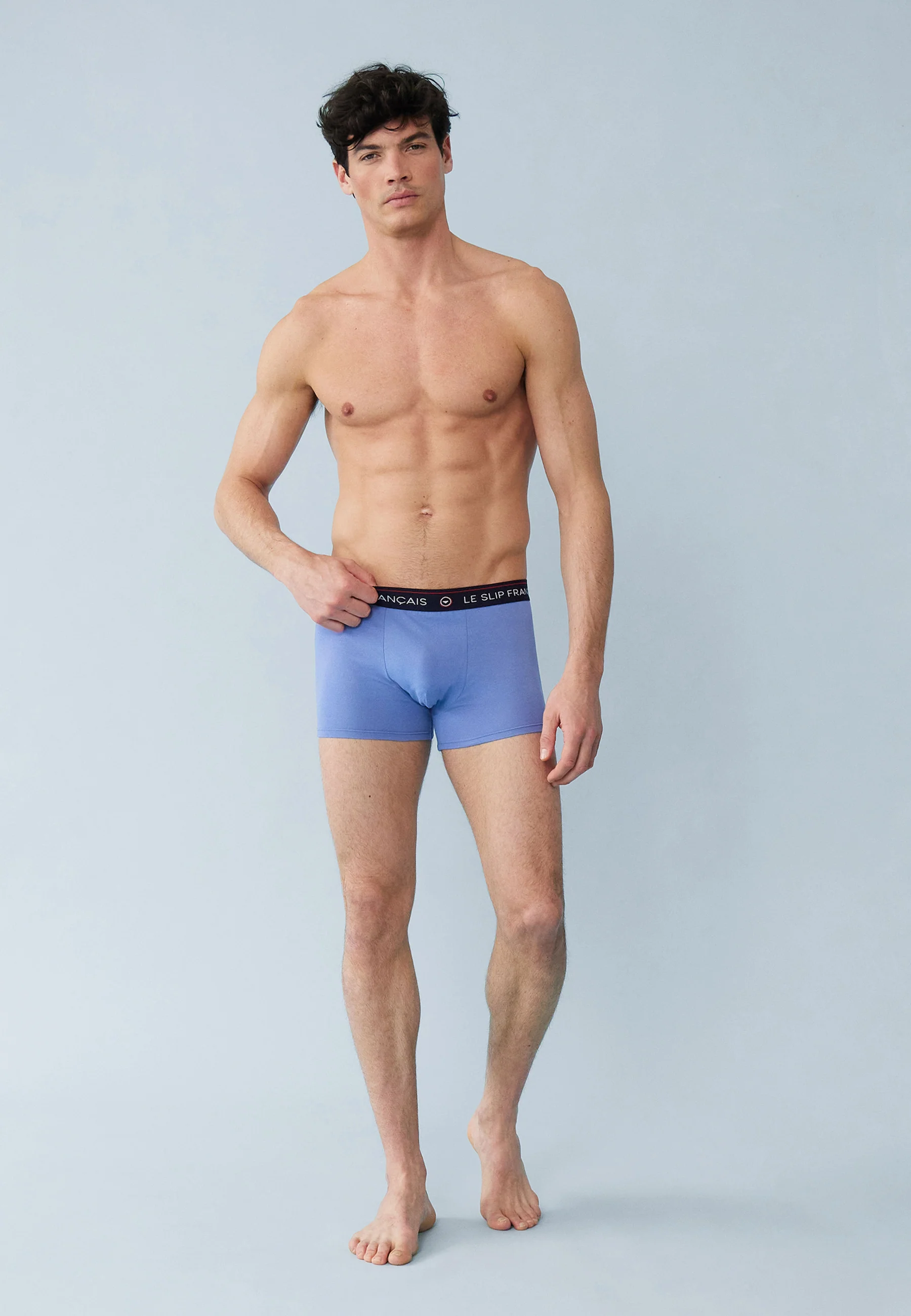 Lot de 6 boxers en coton - Boxers Bleu Marine Noir Bleu - Image 5