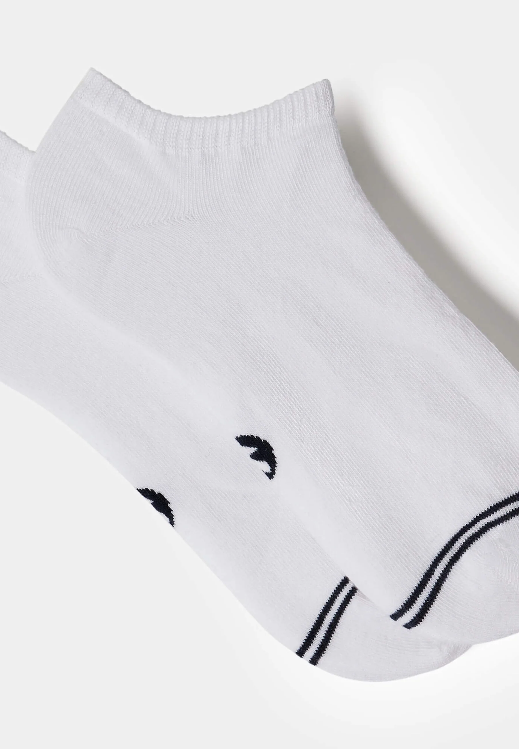 Lot de 5 paires de chaussettes basses - Mariniere Marine Gris Chine Blanc Noir - Image 3