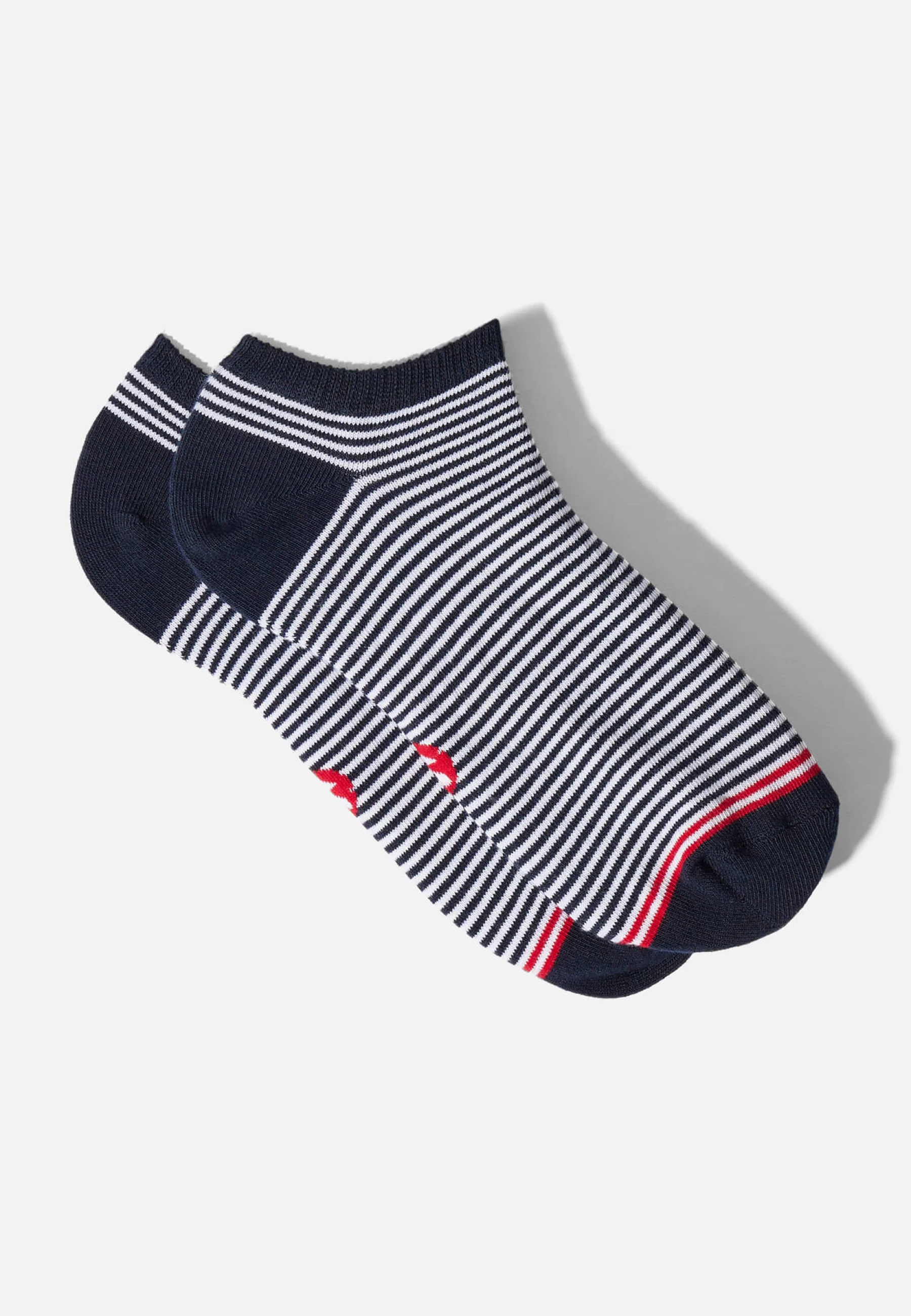 Lot de 5 paires de chaussettes basses - Mariniere Marine Gris Chine Blanc Noir - Image 7
