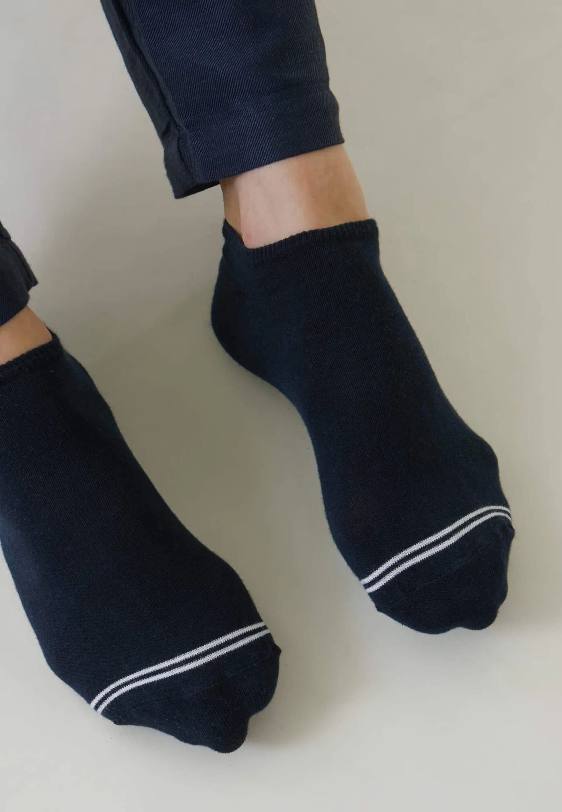 Lot de 2 paires de chaussettes basses bleu marine - Jo Duo Marine Mariniere Bleu - Image 4