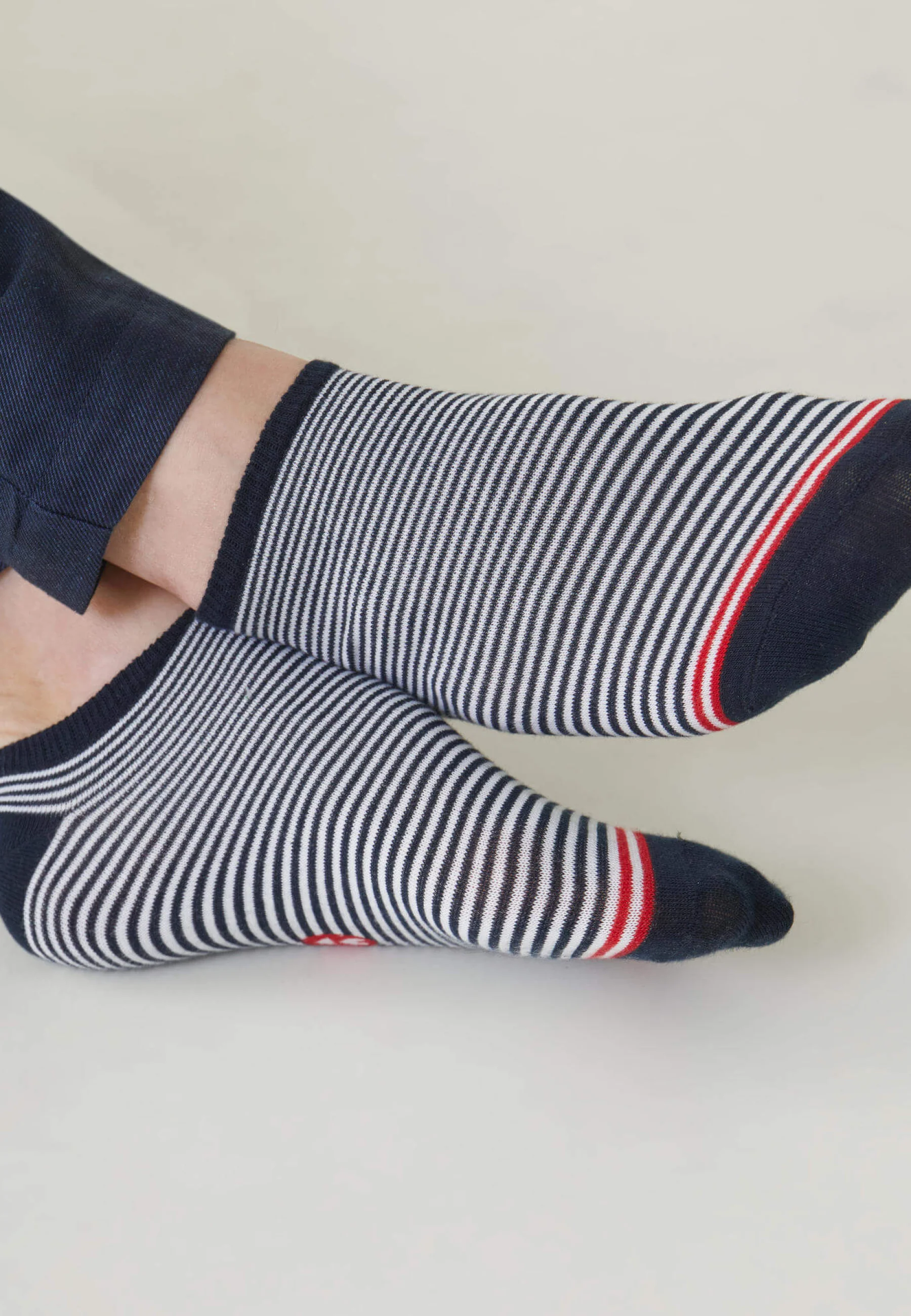 Lot de 2 paires de chaussettes basses bleu marine - Jo Duo Marine Mariniere Bleu - Image 5