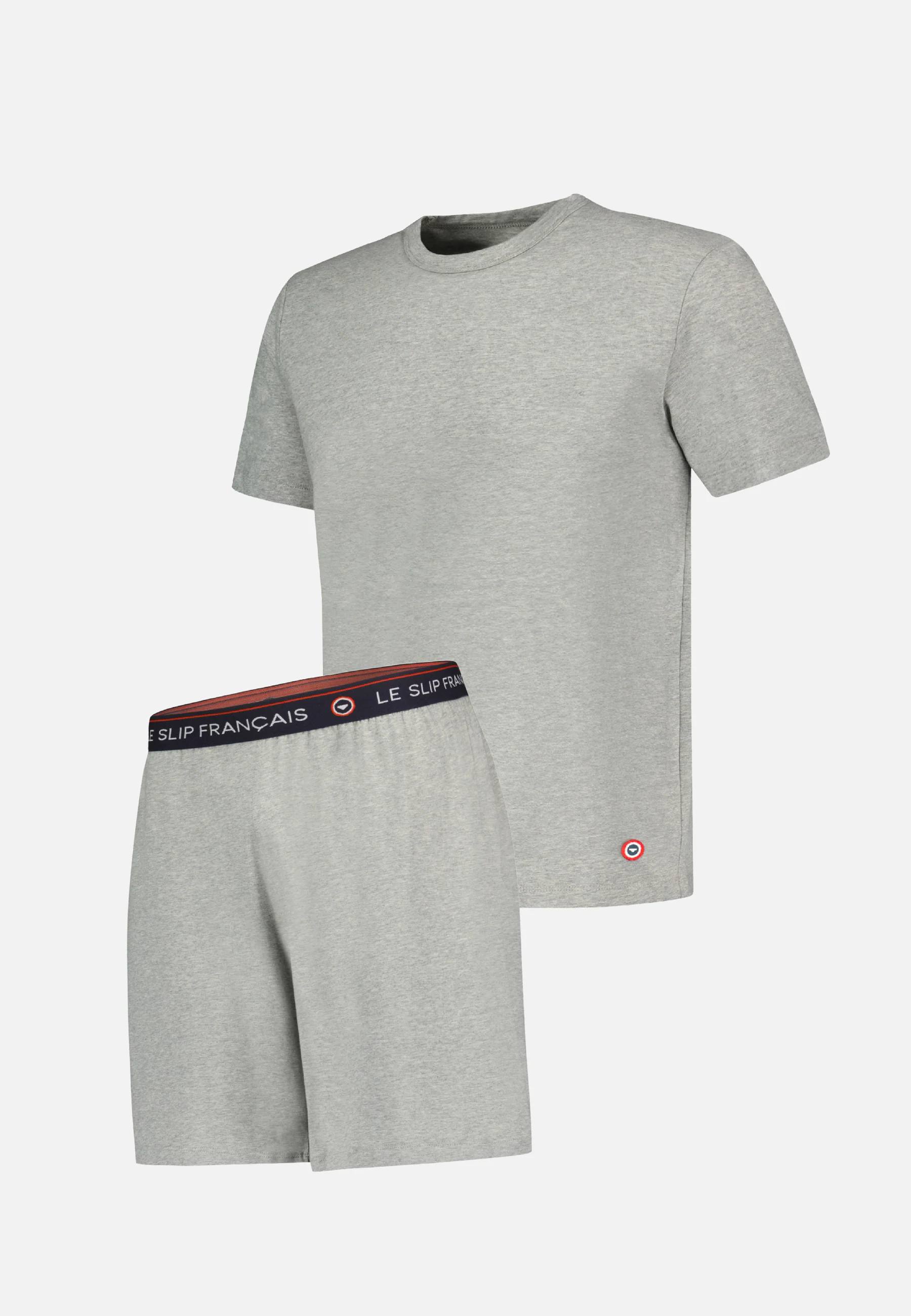 Ensemble pyjama haut et short gris - Pyjama haut manches courtes formidable et bas de pyjama court invincible Gris - Image 4