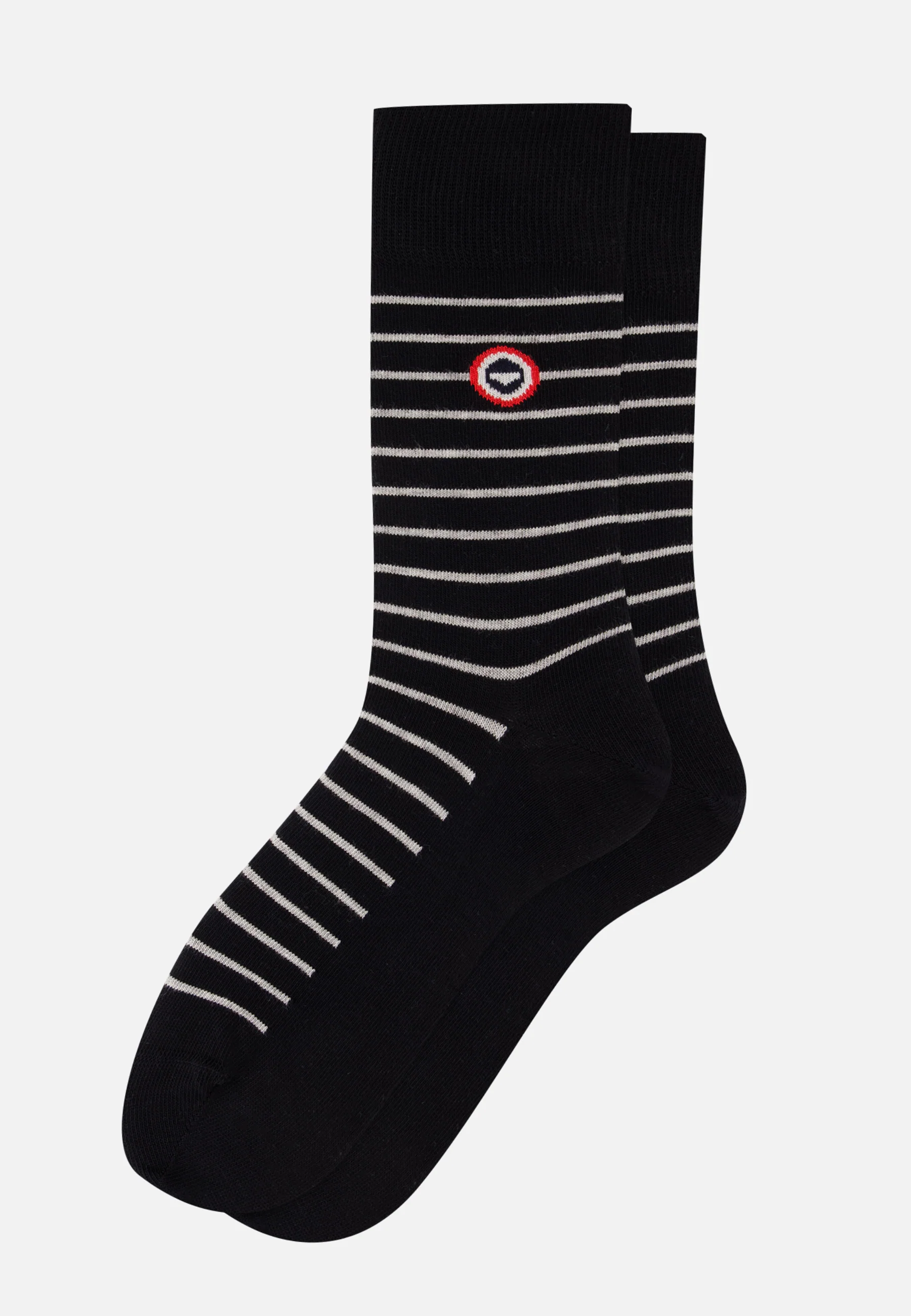Lot de 7 chaussettes mi-hautes en coton - Chaussettes Gris Anthracite Noir Gris Clair Noir Rayures Blanc Marine Acier - Image 7