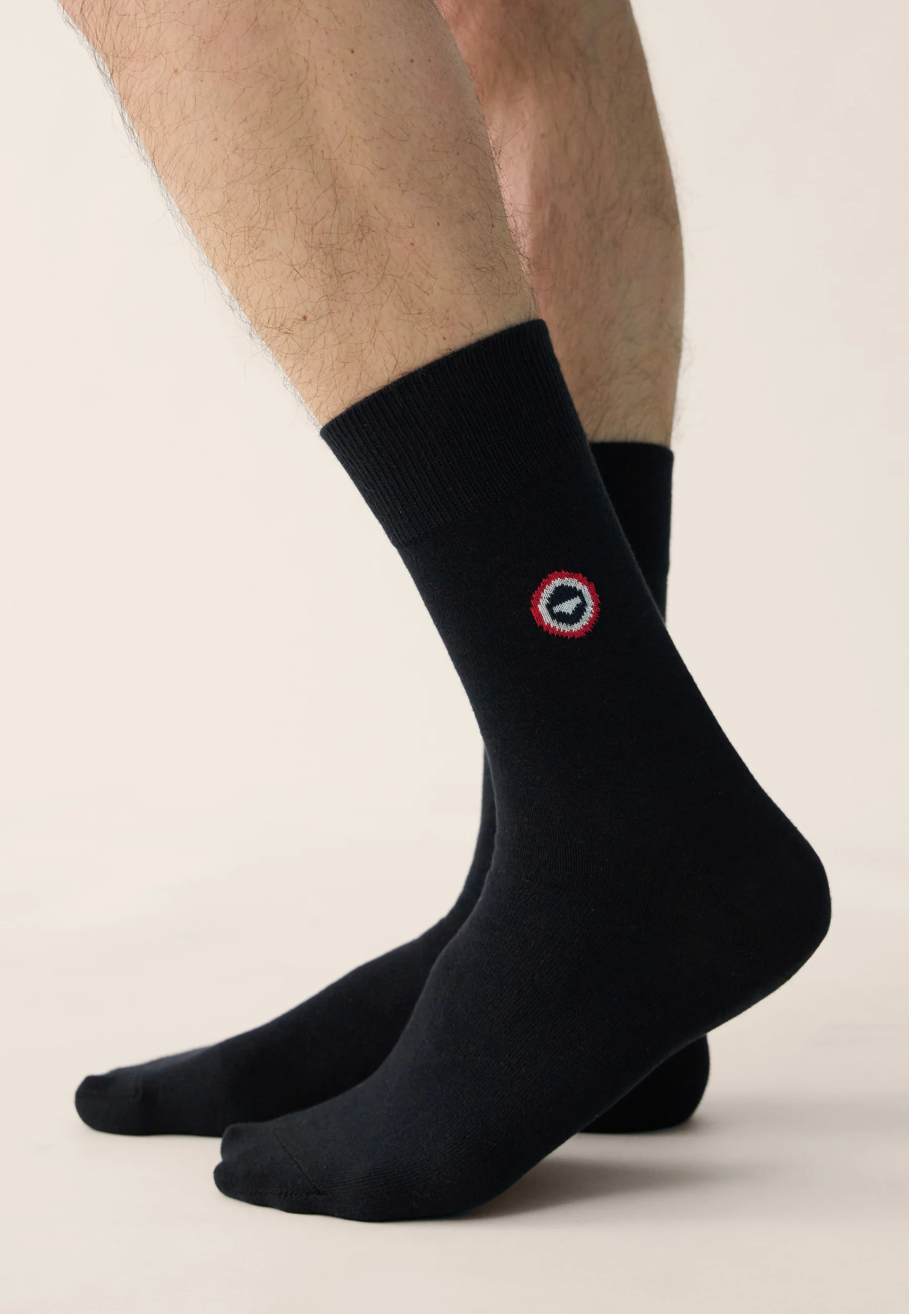 Lot de 7 chaussettes mi-hautes bleu marine et noir en coton - Chaussettes Marine Noir - Image 2
