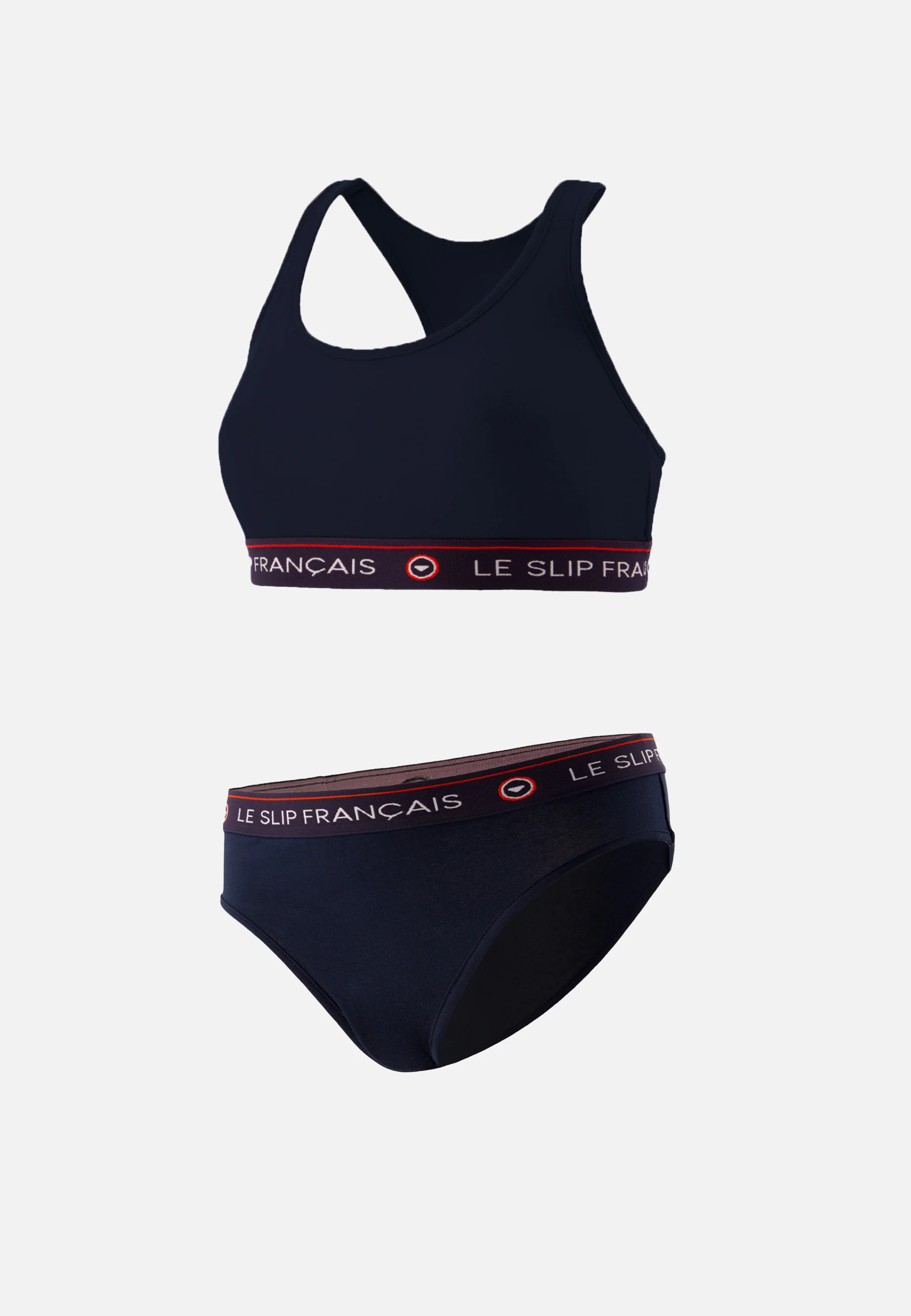 Ensemble culotte brassière bleu marine en coton - Ensemble Tapageuse Rieuse Marine