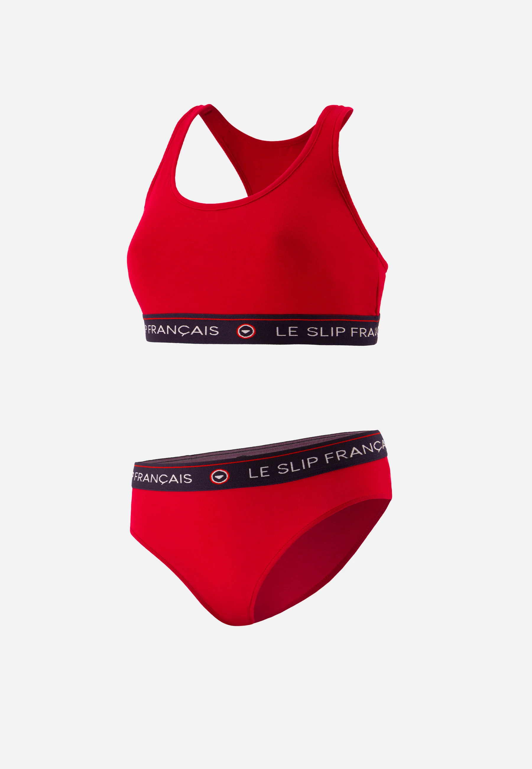 Ensemble culotte brassière en coton - Ensemble Tapageuse Rieuse Rouge Cerise