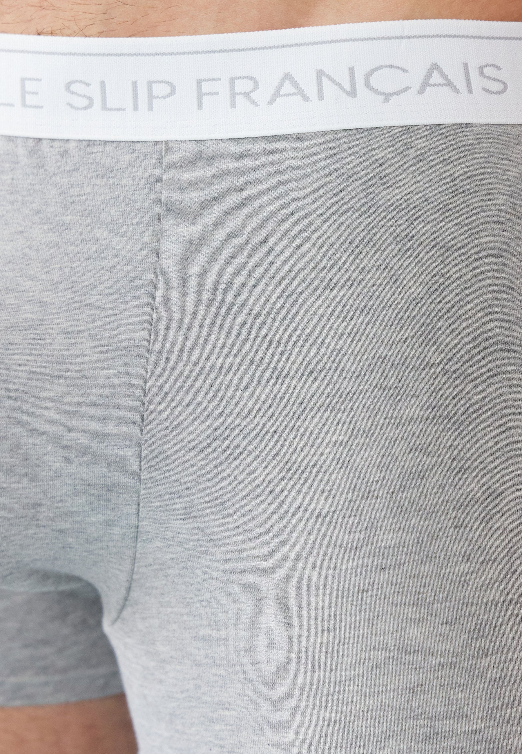Lot de 3 boxers noir, bleu marine et gris en coton - Boxers Noir Bleu Marine Gris Chiné - Image 6