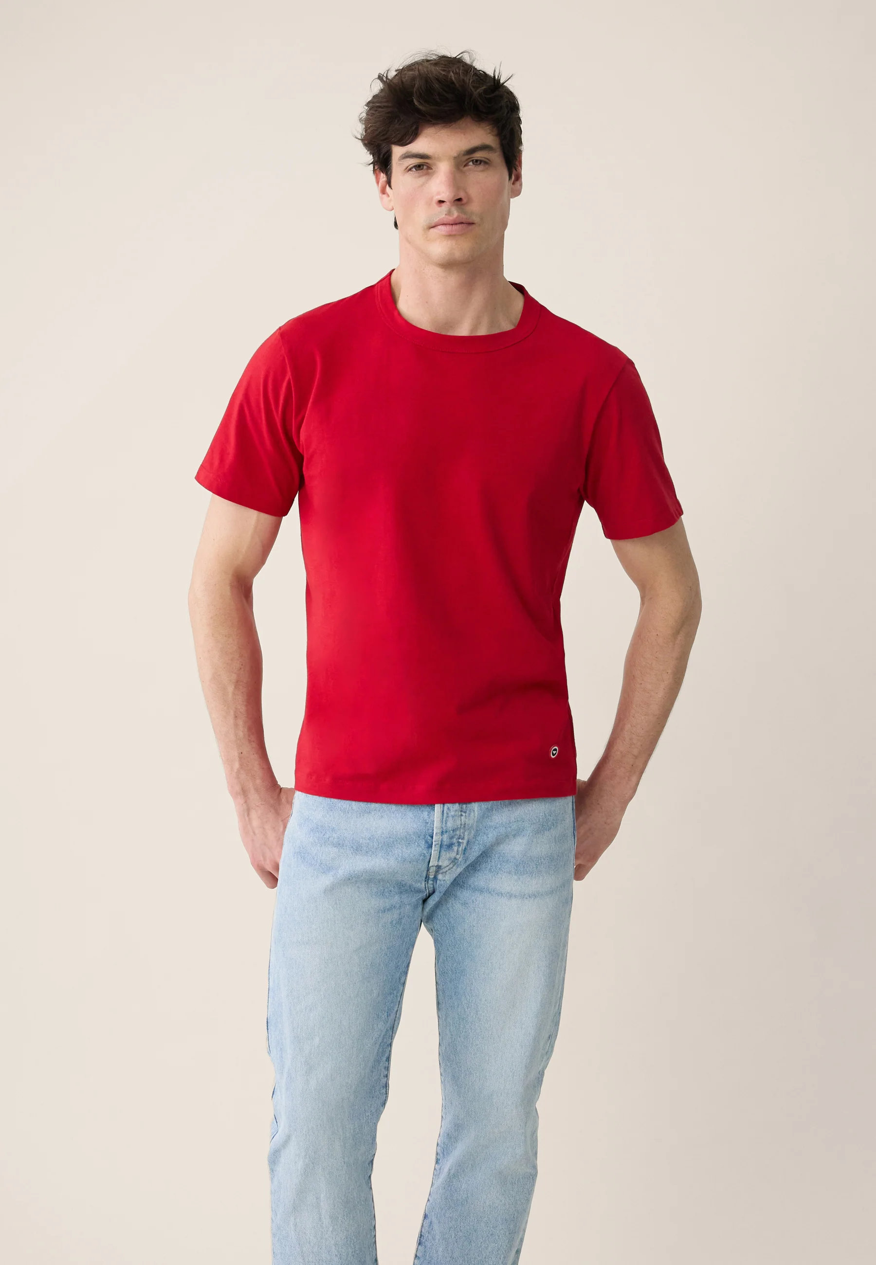 Lot de 3 T-shirts manches courtes en coton - T-shirts manches courtes Formidable Marine Blanc Rouge - Image 2