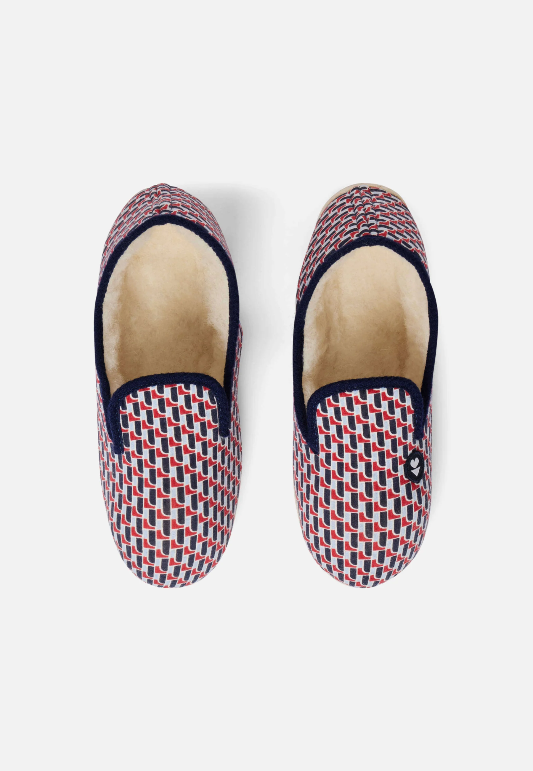 Chaussons d'intérieur en laine - Pantoufles Petit Pont Rouge - Image 2