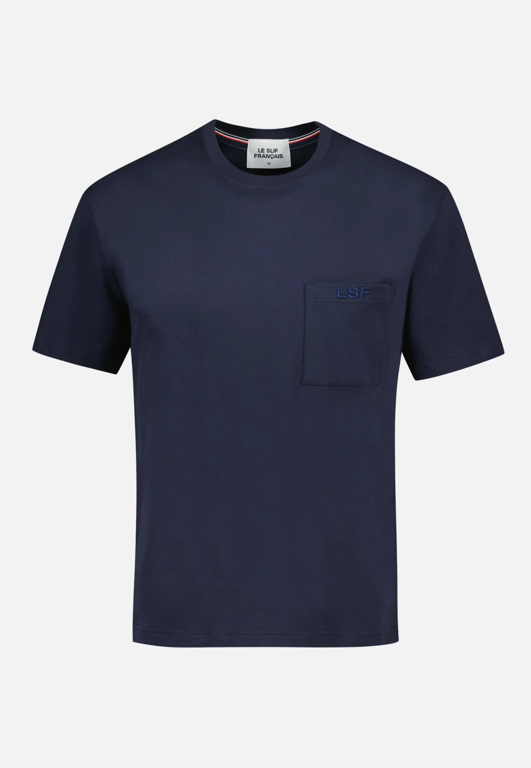 T-shirt homme bleu marine avec poche poitrine en coton - Sasha Marine - Image 5