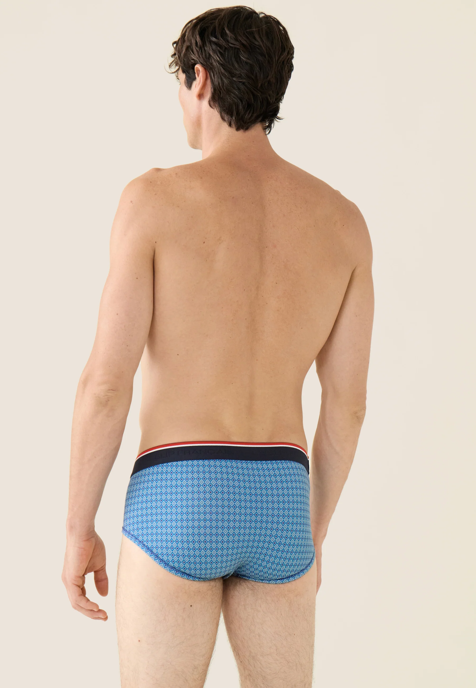 Slip imprimé bleu en coton - Terrible Arlequin Bleu - Image 3
