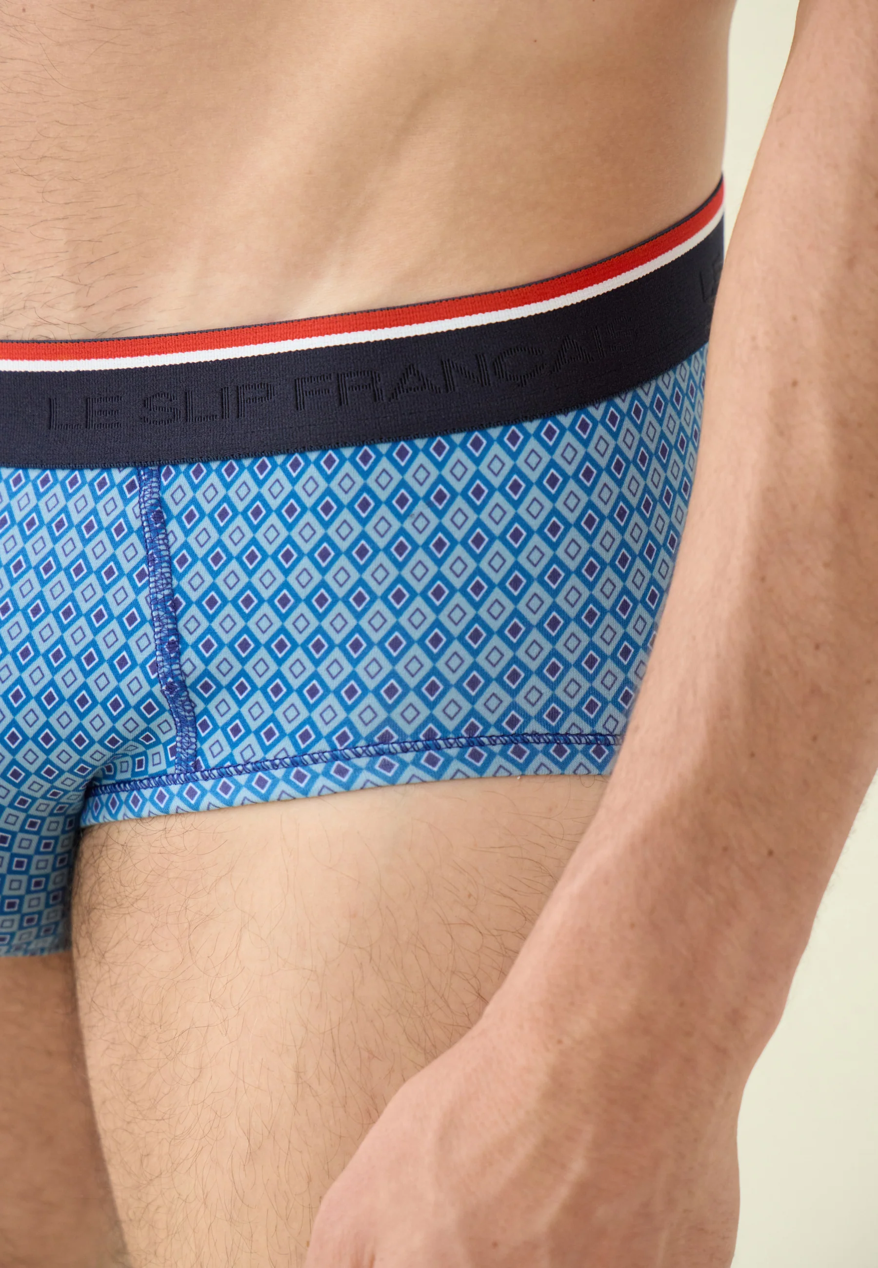 Slip imprimé bleu en coton - Terrible Arlequin Bleu - Image 6