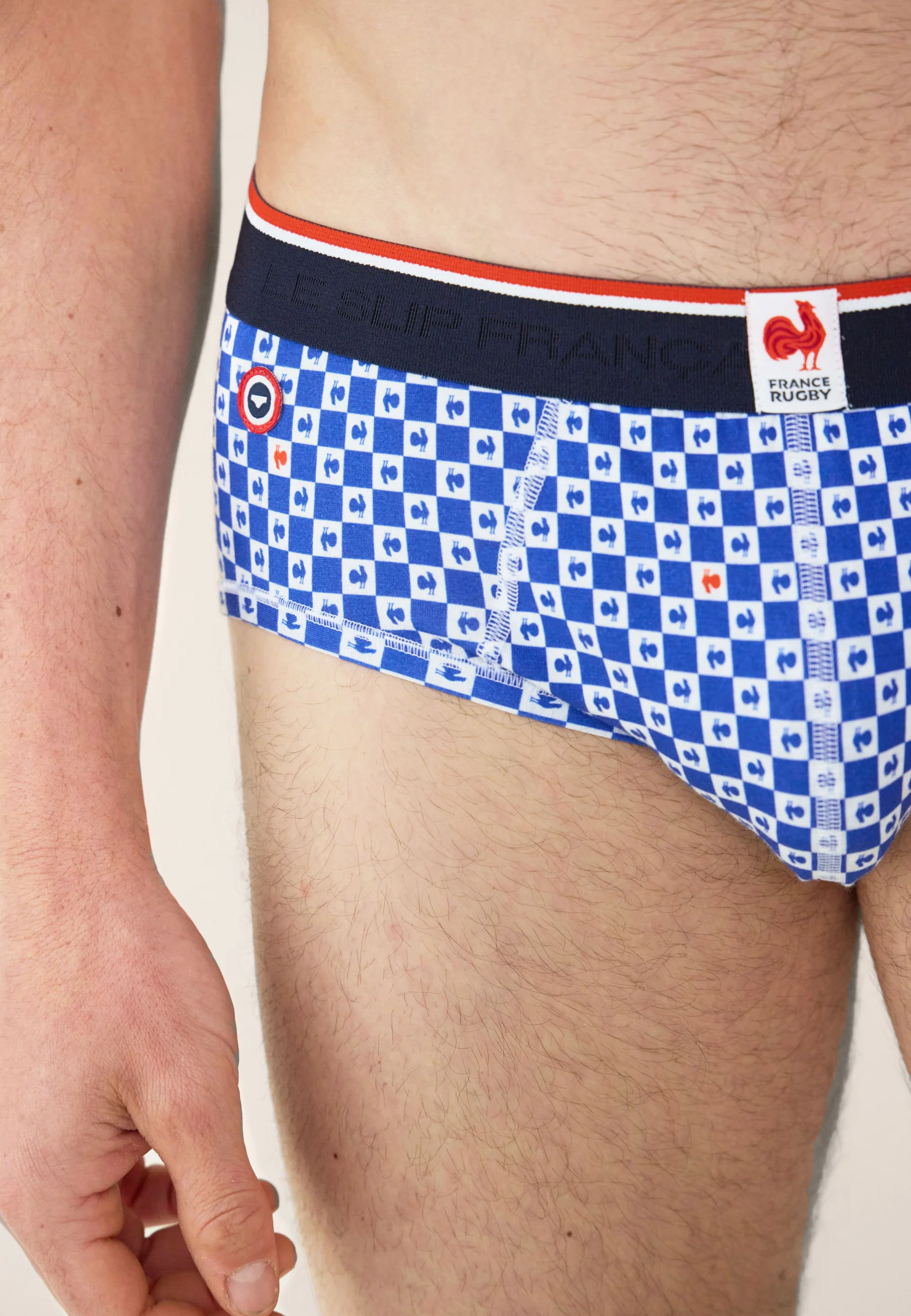Slip en coton - Terrible Damier Indigo XV de France - Image 3