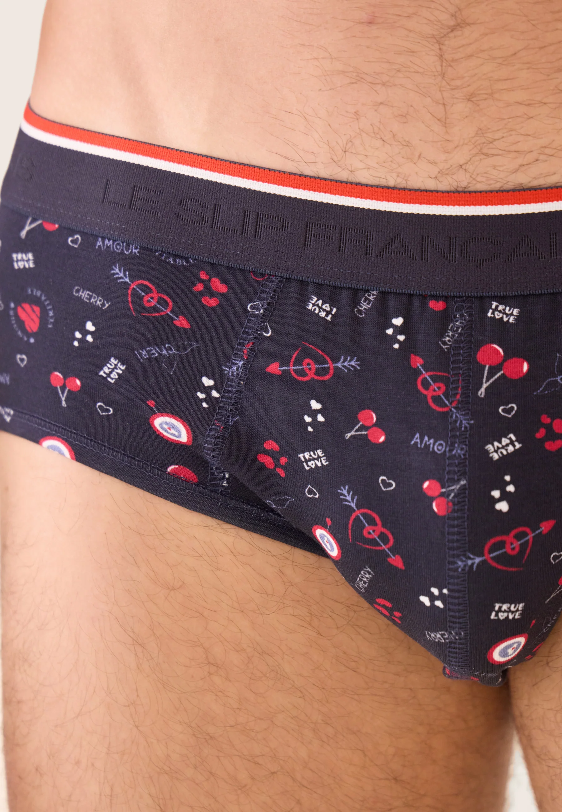 Slip bleu marine à motif cerises en coton - Terrible Cherry Marine - Image 3