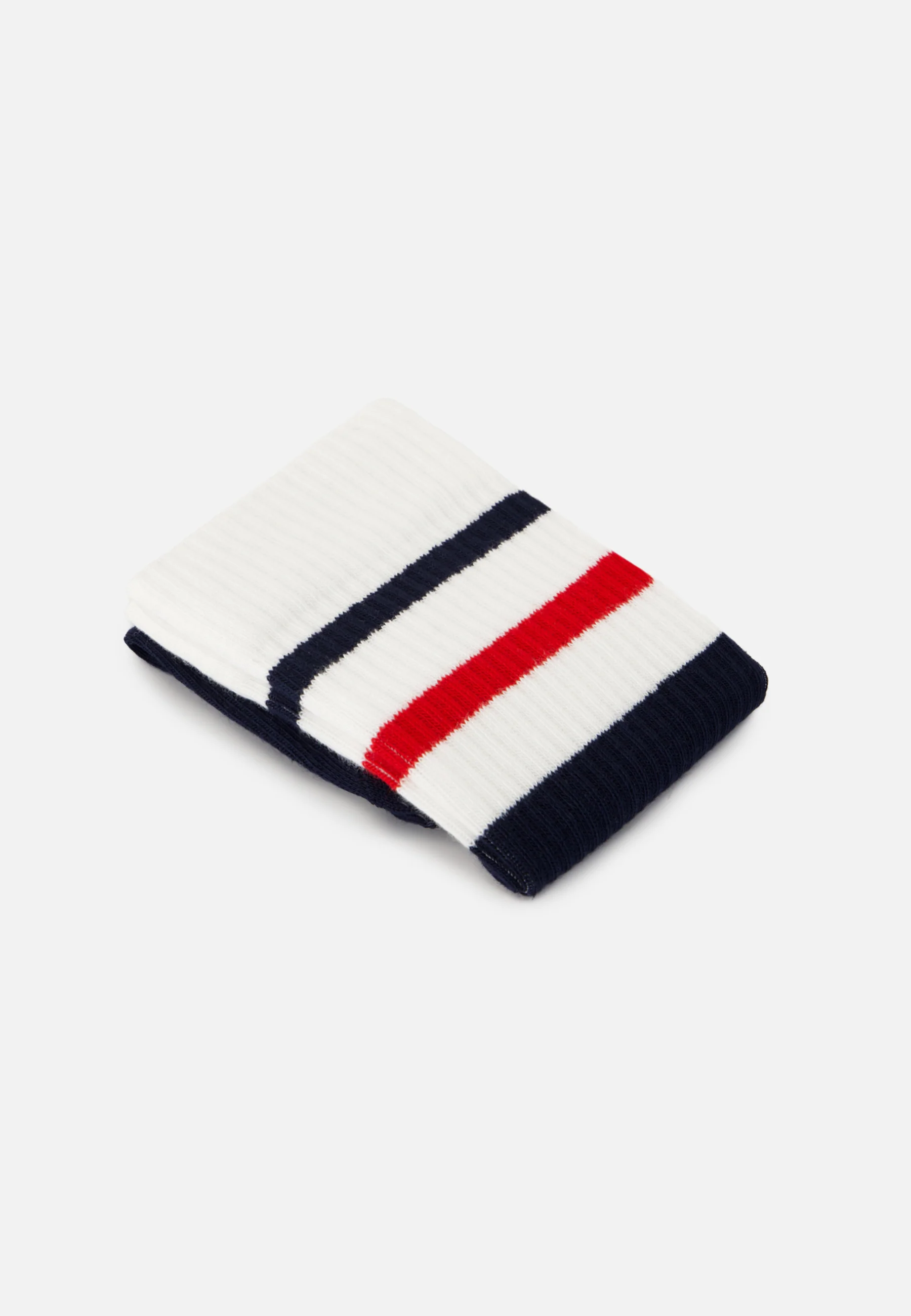 Chaussettes mi-hautes en coton - Wilfried Bloc Marine Blanc Rouge - Image 4